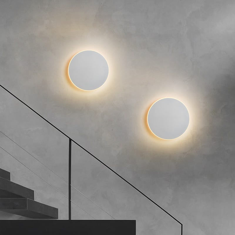 Lemroe Applique Murale Led Applique Murale Touch Sensing Veilleuse Blanc Rond Chambre Chevet Escalier Éclairage-blanc Froid