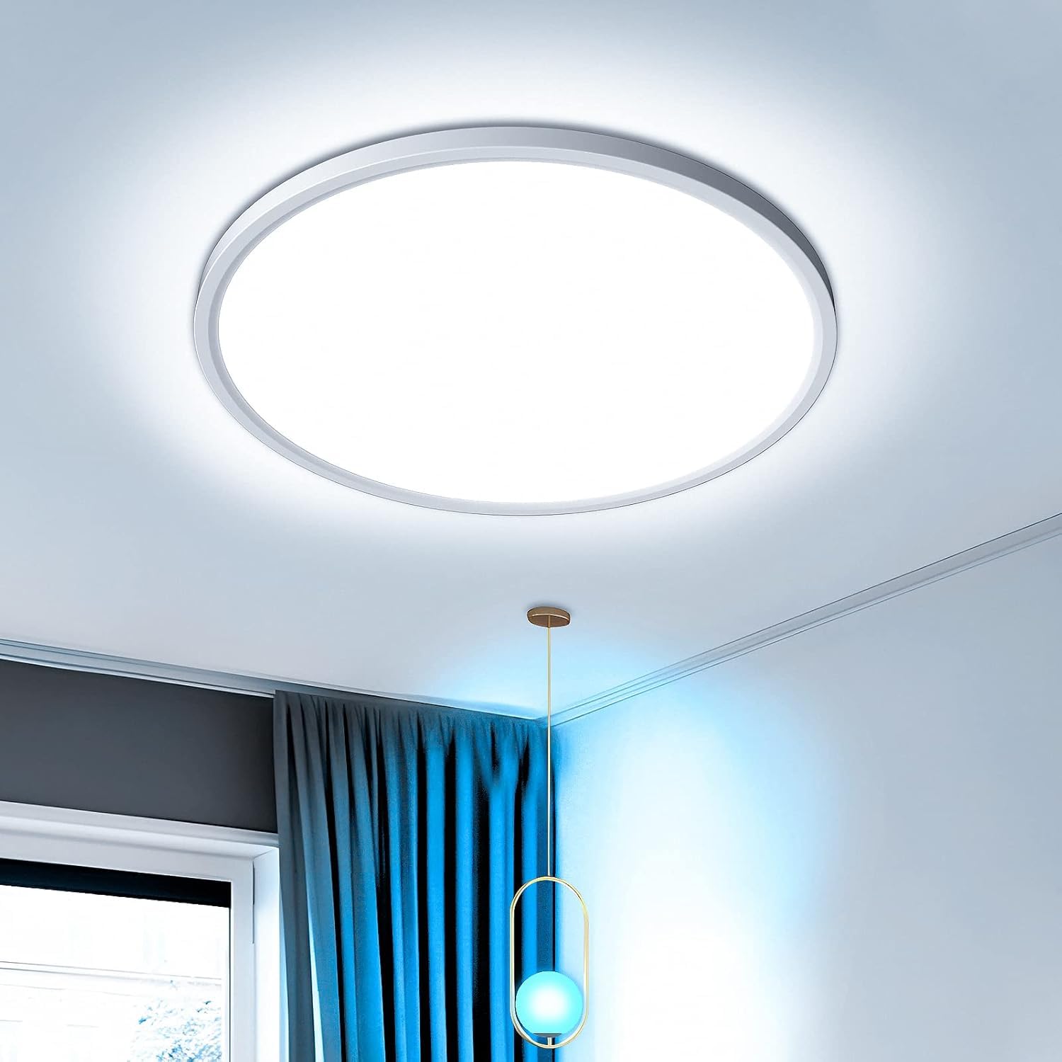 Plafonnier Led 36w 3240lm Ip44 Étanche Luminaire 6500k Blanc Froid Mince Lampe Plafond Moderne Rond Pour Cuisine Salon Chambre Couloir Bureau Ø30cm