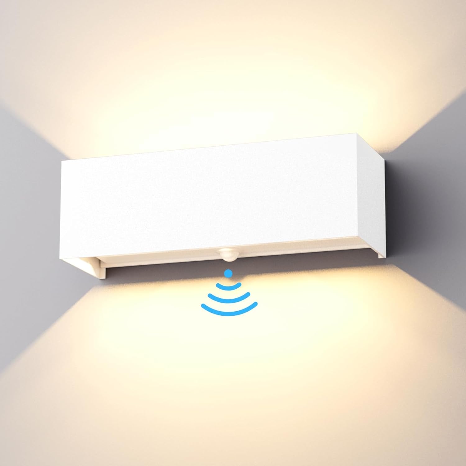 30w Applique Avec Détecteur De Mouvement, Applique Murale Exterieur/interieur,ip65 3000k,applique Détecteur De Mouvement, Blanc