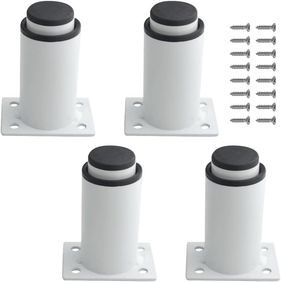 Lot De 4 Pieds De Meubles Réglables En Métal Robustes Pour Table, Lit, Canapé (80 Mm-120 Mm, Blanc)