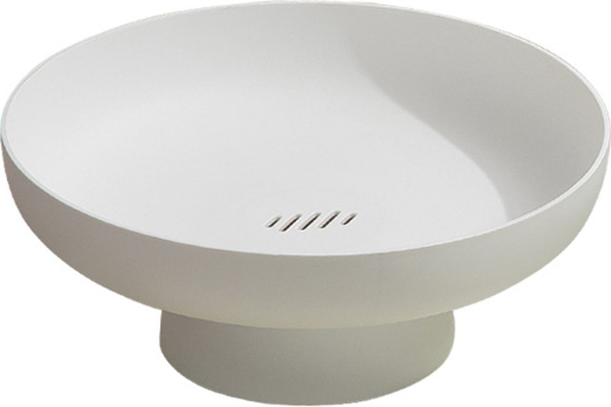 Coupe À Fruits Avec Support Amovible, Corbeille À Fruits Ronde, Présentoir À Desserts Décoratif Pour La Cuisine, Centre De Table, Plateau À Fruits En Plastique Blanc
