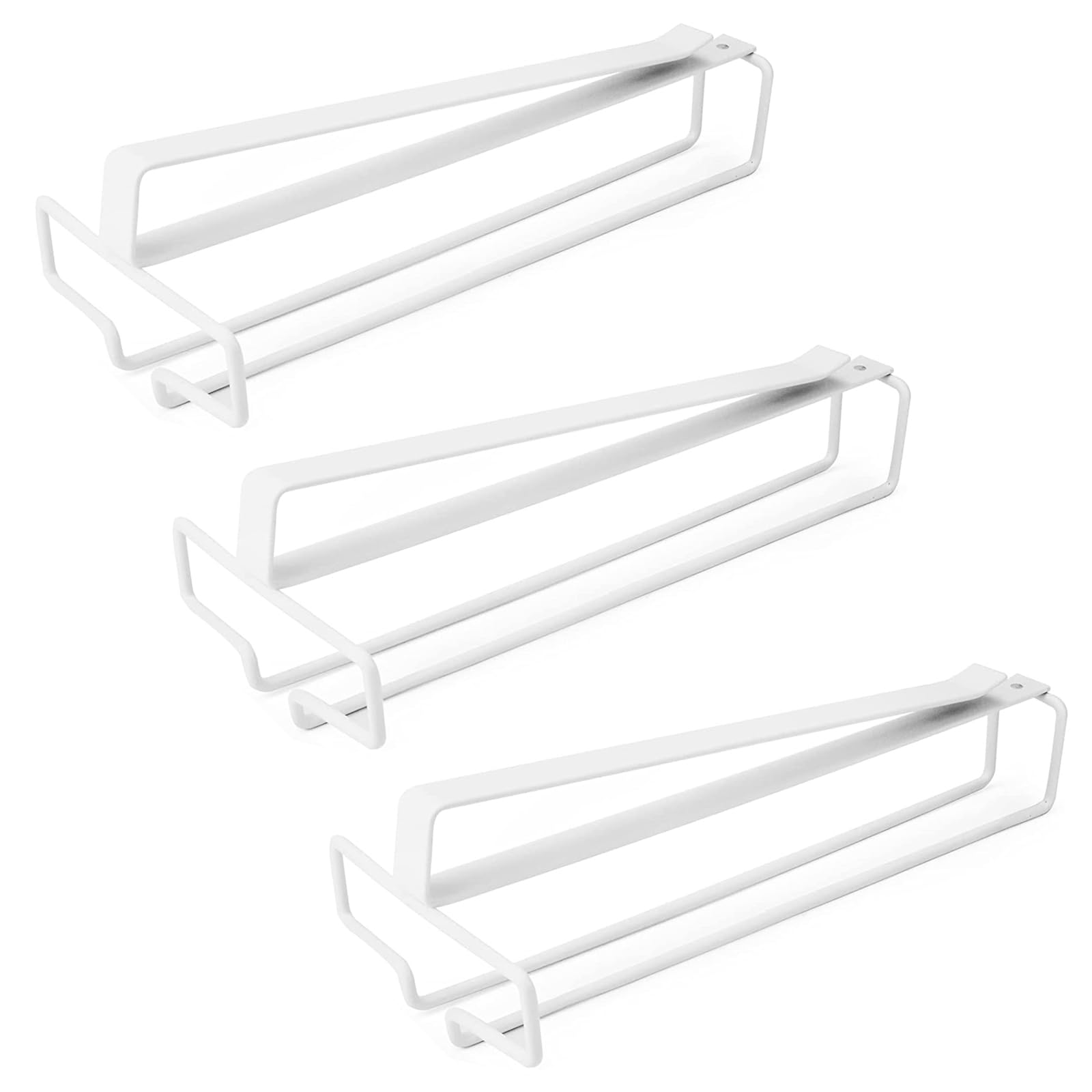 Pièces Porte Verre À Vin Suspendu,support De Verre À Vin Sous Armoire,porte-verres À Pied Suspendu Sans Perçage,métal Accroche-verres (blanc)