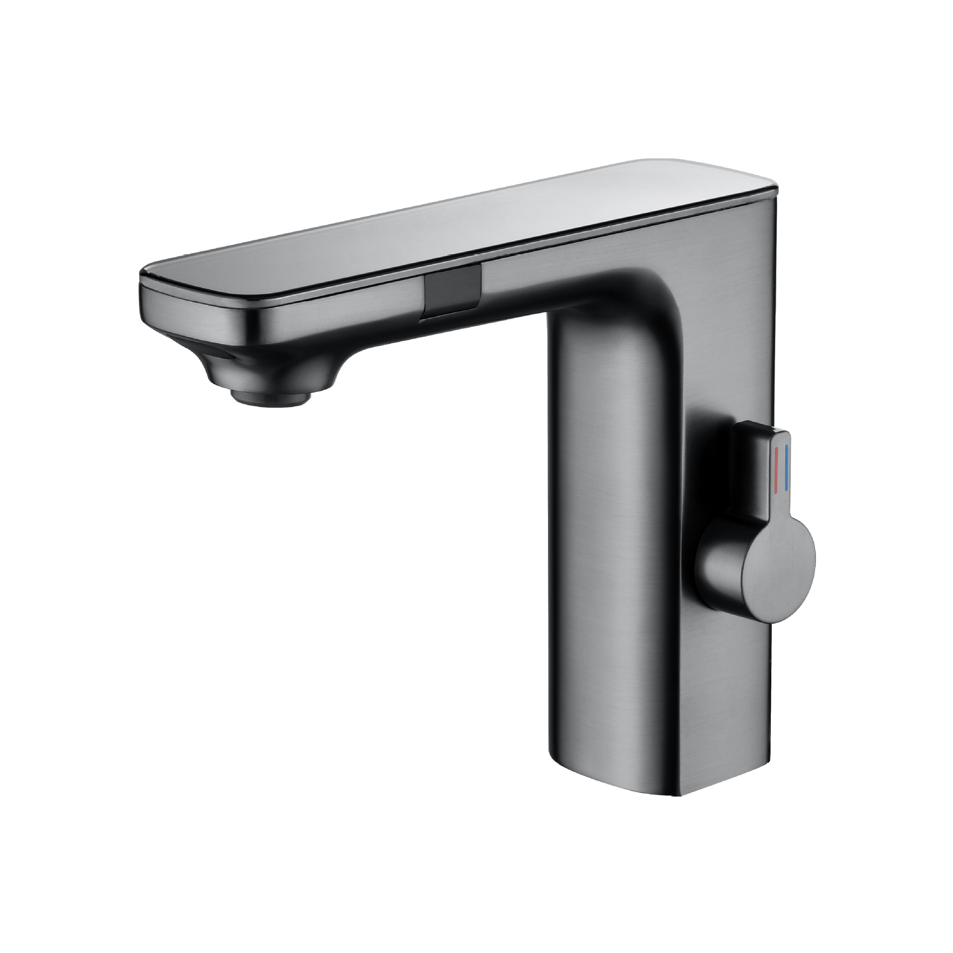 Robinet De Lavabo À Capteur Intelligent, Robinet Mitigeur D'Eau Chaude Et Froide, Robinet Automatique Sans Contact G1/2 Gris Pistolet