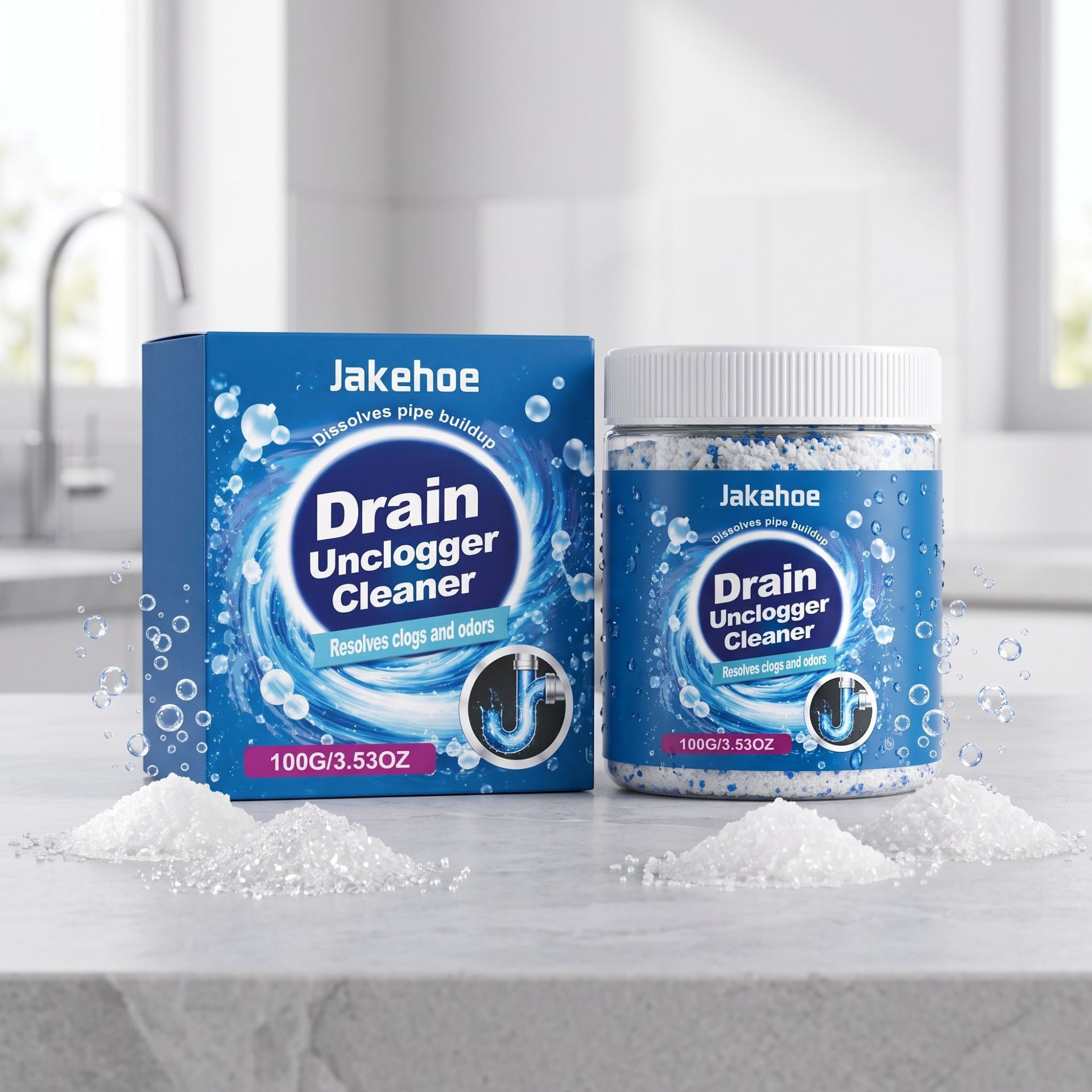 Abflussreinigungspulver Für Küche Und Bad – Gegen Verstopfungen, Beseitigt Gerüche Und Reinigt Rohre – 100 G -- De