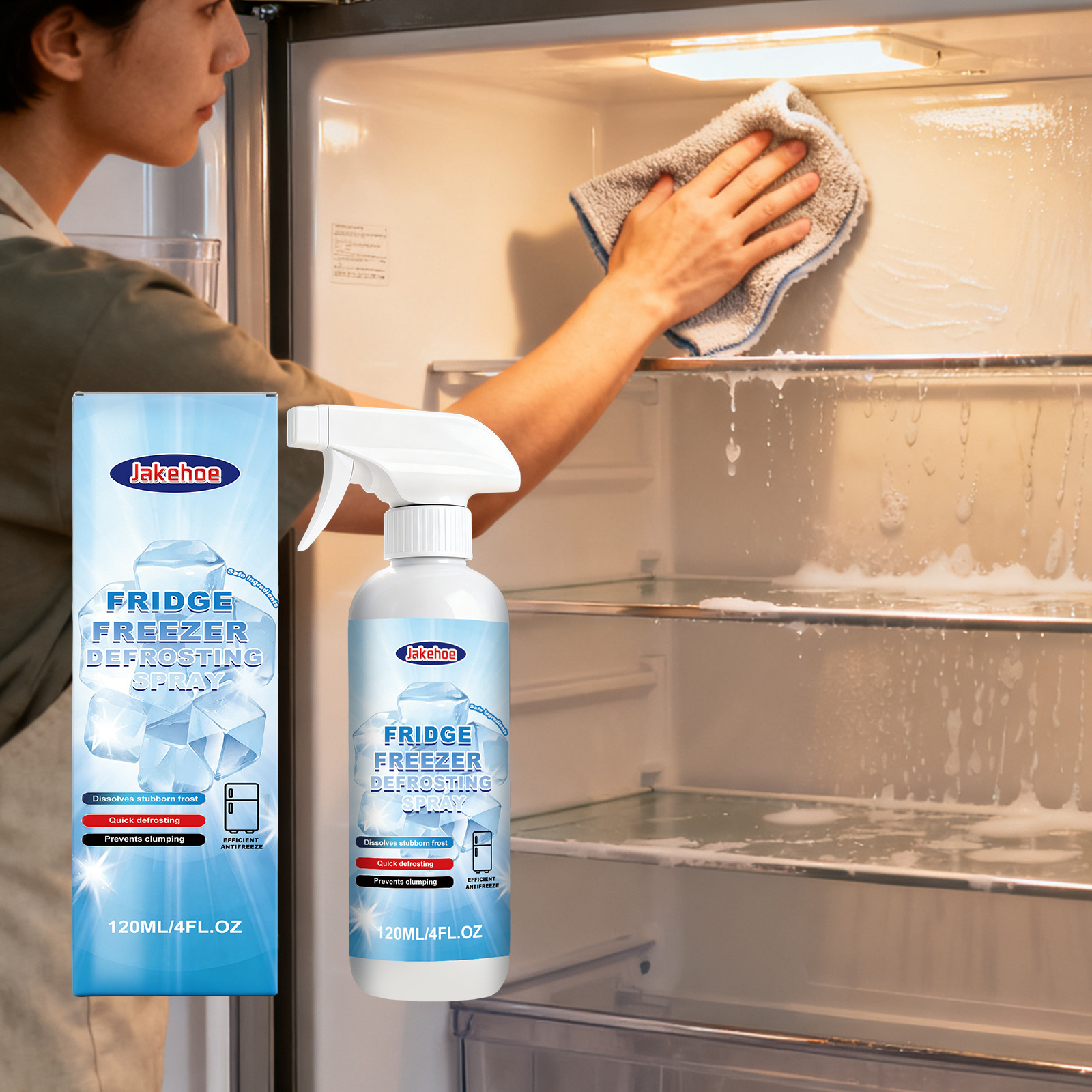 Abtau- Und Enteisungsmittel Für Kühlschränke, Schneeschmelzmittel Für Haushaltsgefrierschränke, Eisentfernung, Reinigung Von Eisblöcken, Enteisungs- Und Enteisungsmittel – 120 Ml -- De