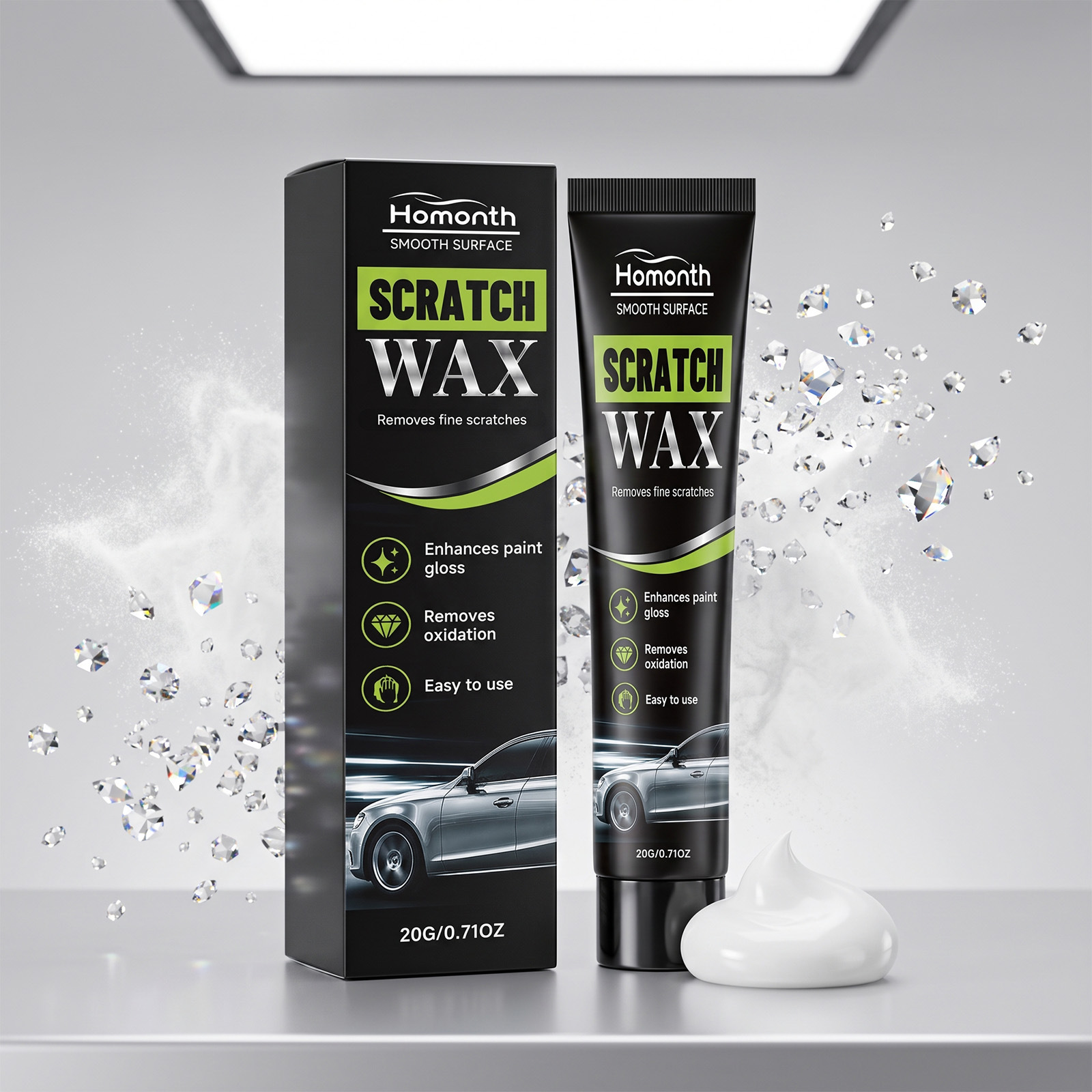Autokratzerpflegecreme Für Die Tägliche Pflege, Politur, Instandhaltung, Reinigung Und Aufhellung Des Autolacks – 20 G -- De