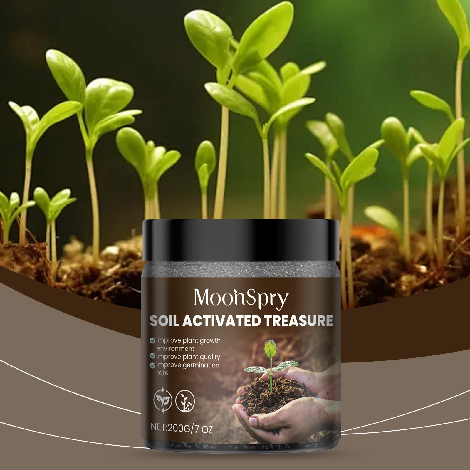 Bodenaktivatorpulver, Gartenbaudünger, Bodenverbesserer, Fruchtbarkeitsförderer, Nährstoffverbesserungspulver – 200 G -- De