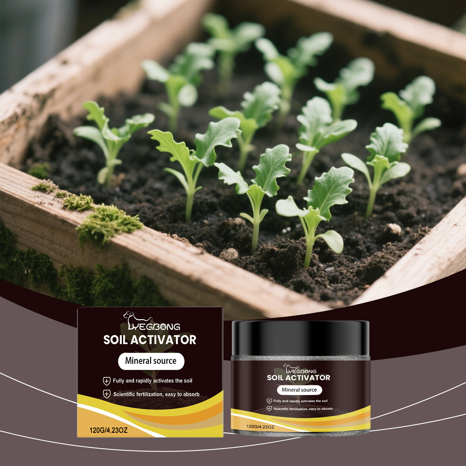 Bodenaktivator, Pflanzennährstoffzusatz, Keimungsförderer, Bodenverbesserer, Bodenqualitätsverbesserer, Gartenpflege – 120 G -- Biemmedue