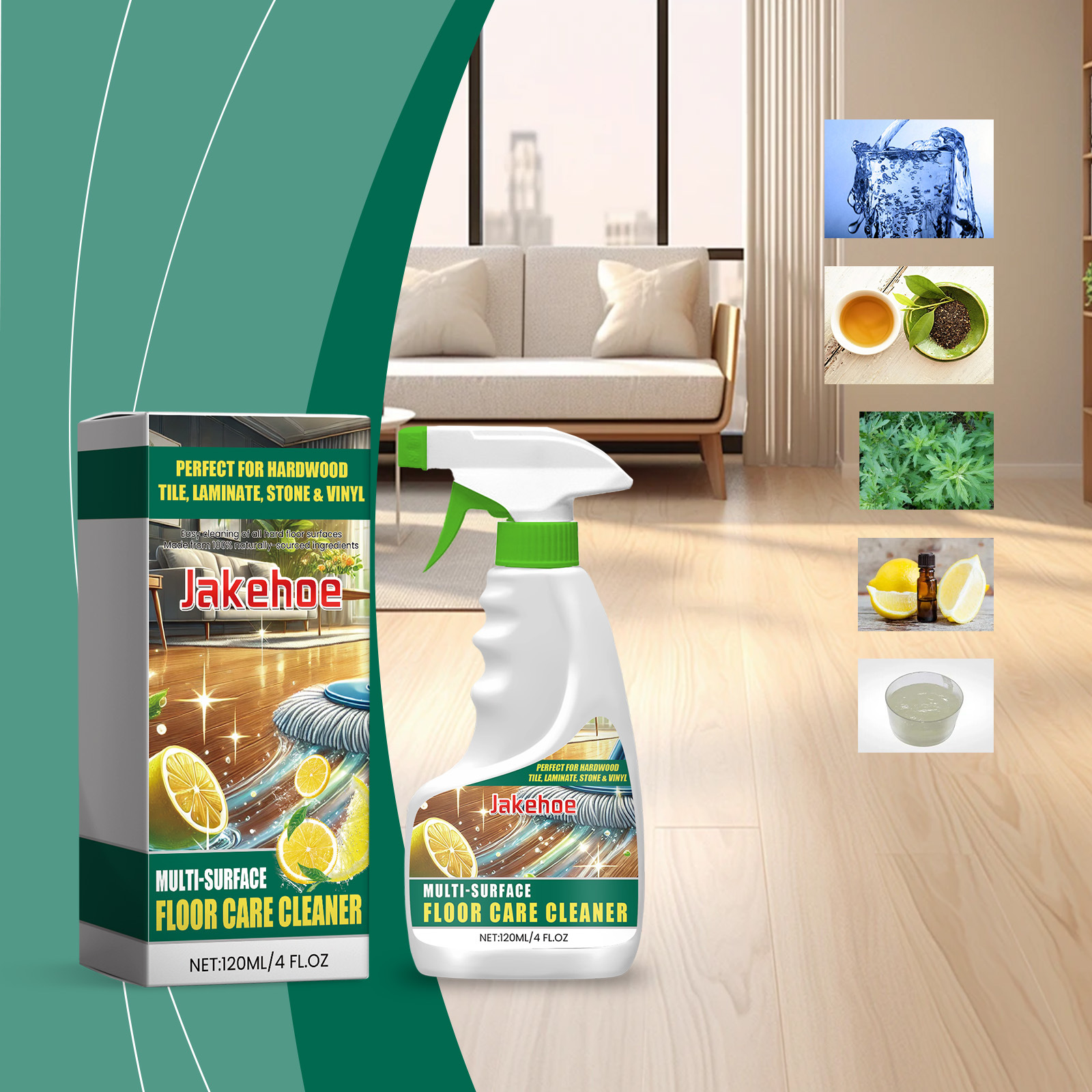 Bodenreiniger, Pflegend, Fleckenentfernend, Rutschfest, Glanzverstärkend, Sanft Und Praktisch – 120 Ml -- De