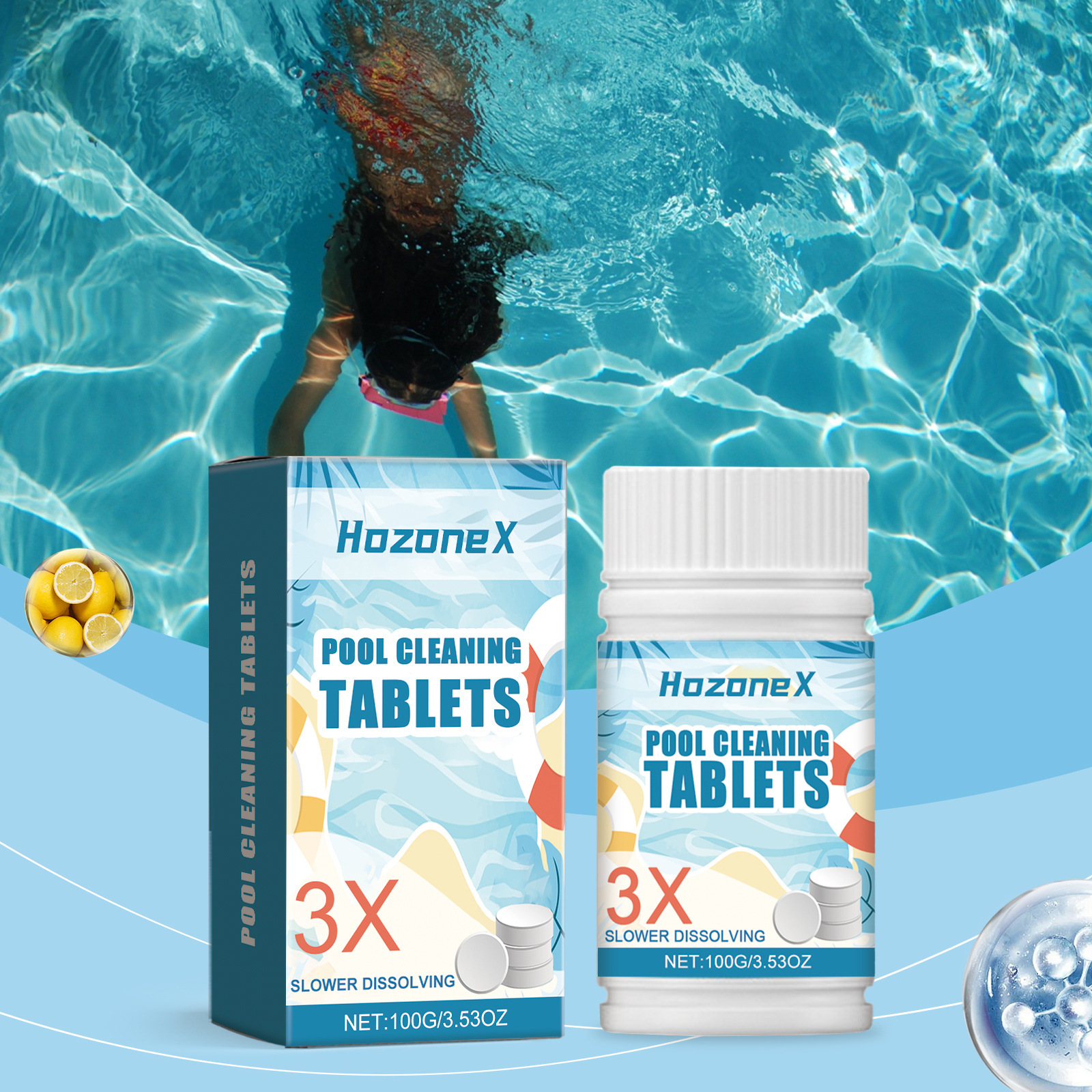 Brausetabletten Zur Poolreinigung Und Wassererfrischung – 100 G -- De