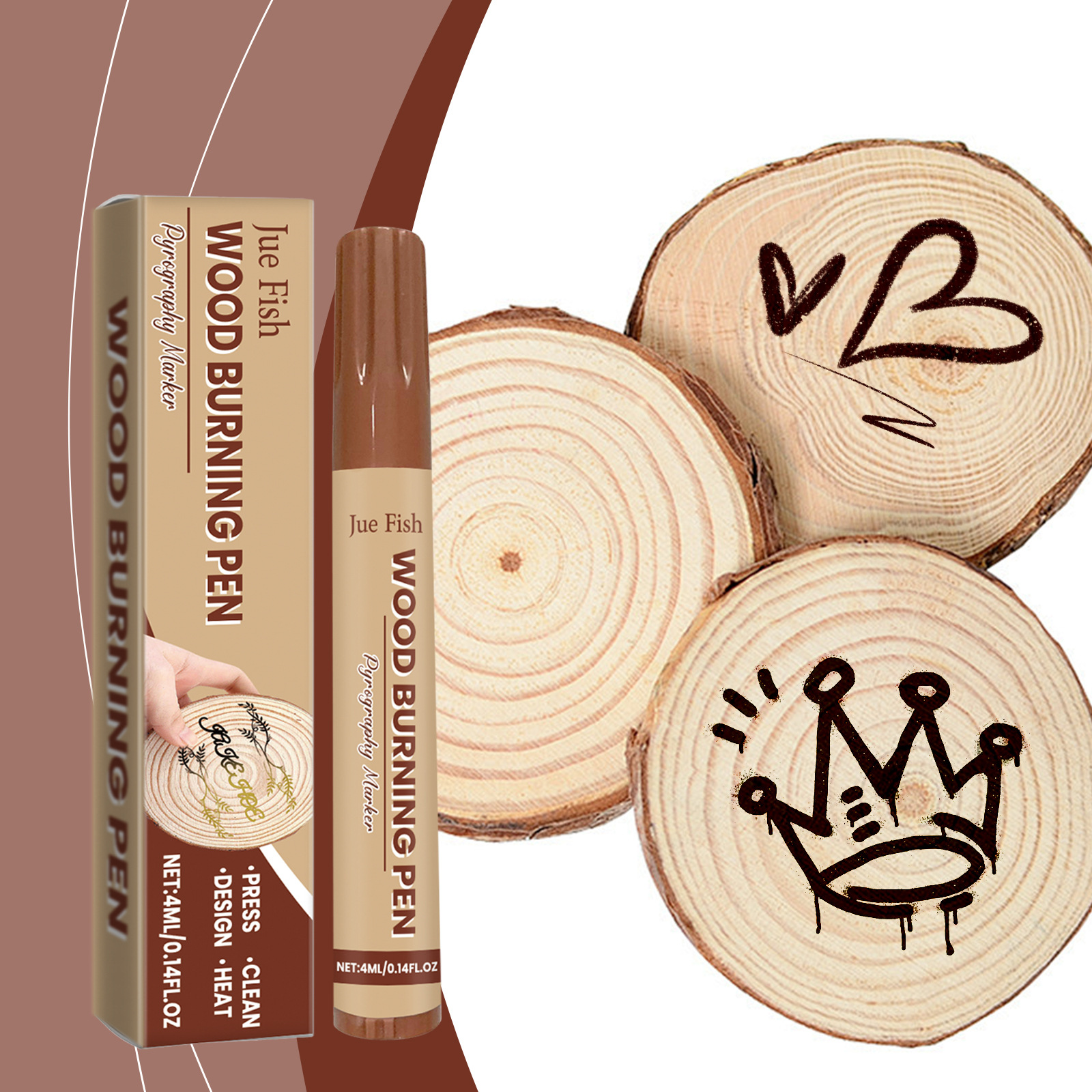 Brennstift Für Holz – Marker Mit Brenneffekt Für Diy-holzbrandmarkierungen – 4 Ml -- De