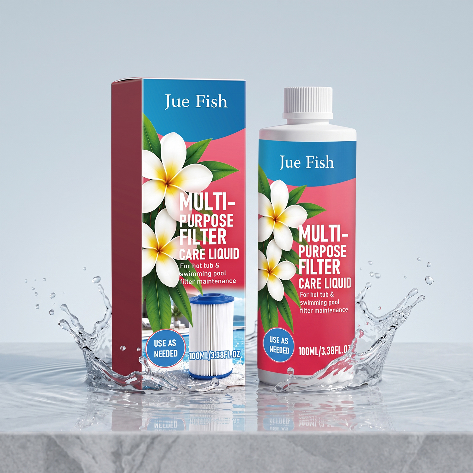 Diese Vielseitige Poolfilter-reinigungslösung Löst Flecken, Beseitigt Gerüche Und Reinigt Den Pool Von Verunreinigungen – Für Klares Wasser – 100 Ml -- De