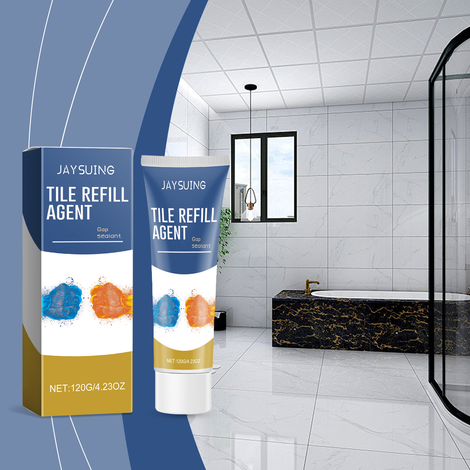 Fliesenfugenversiegelung, Wasserdicht Und Schimmelresistent Für Küchen- Und Badezimmerfliesen – 120 G -- De
