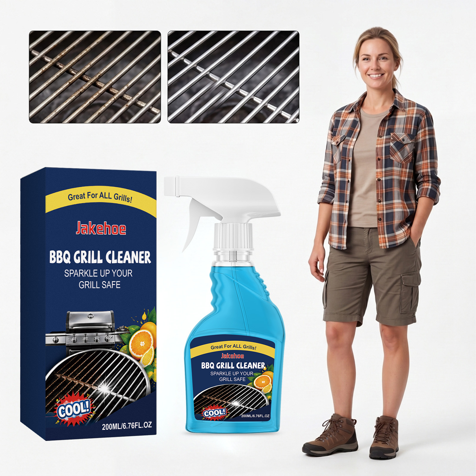 Grillreiniger Löst Und Entfernt Fett- Und Ölflecken Von Der Oberfläche Von Grillrosten – 200 Ml -- De