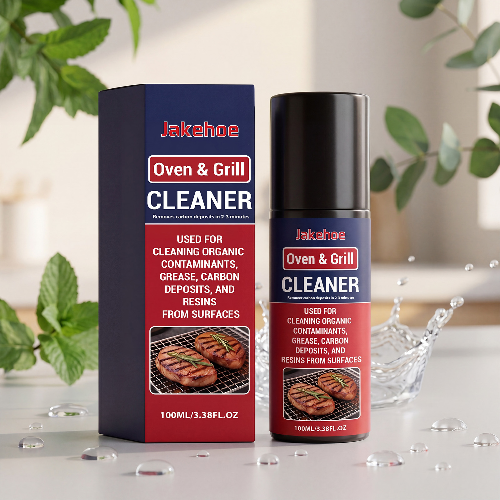 Grillreinigungsspray Zur Täglichen Reinigung Von Schwarzen Flecken, Eingebrannten Verschmutzungen Und Küchenfett – 100 Ml -- De
