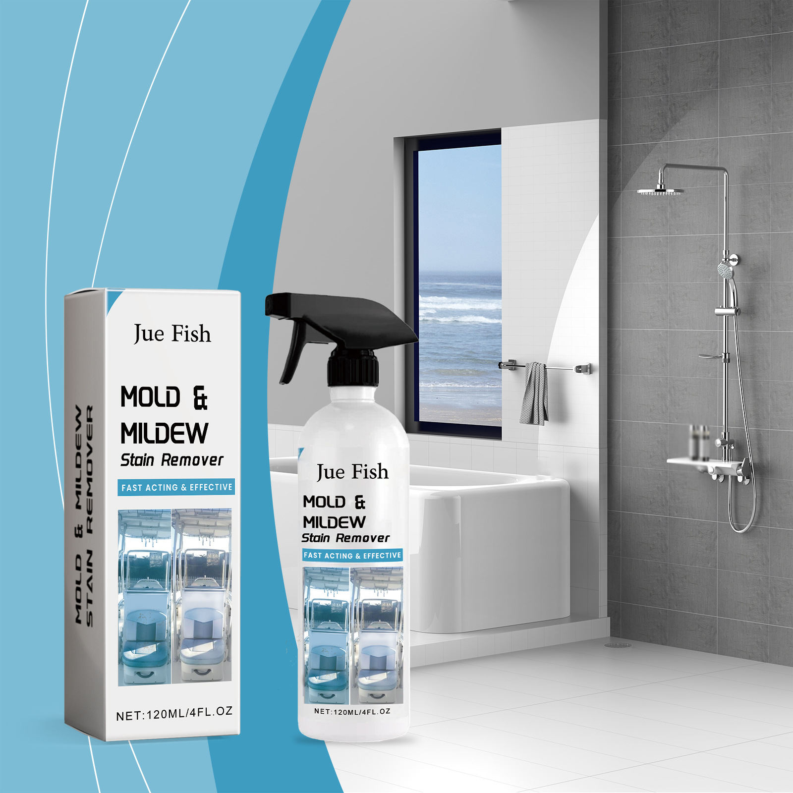 Haushalts-fleckenentferner, Tägliches Reinigungsmittel Für Wände, Wasserflecken Und Schimmel – 120 Ml -- De