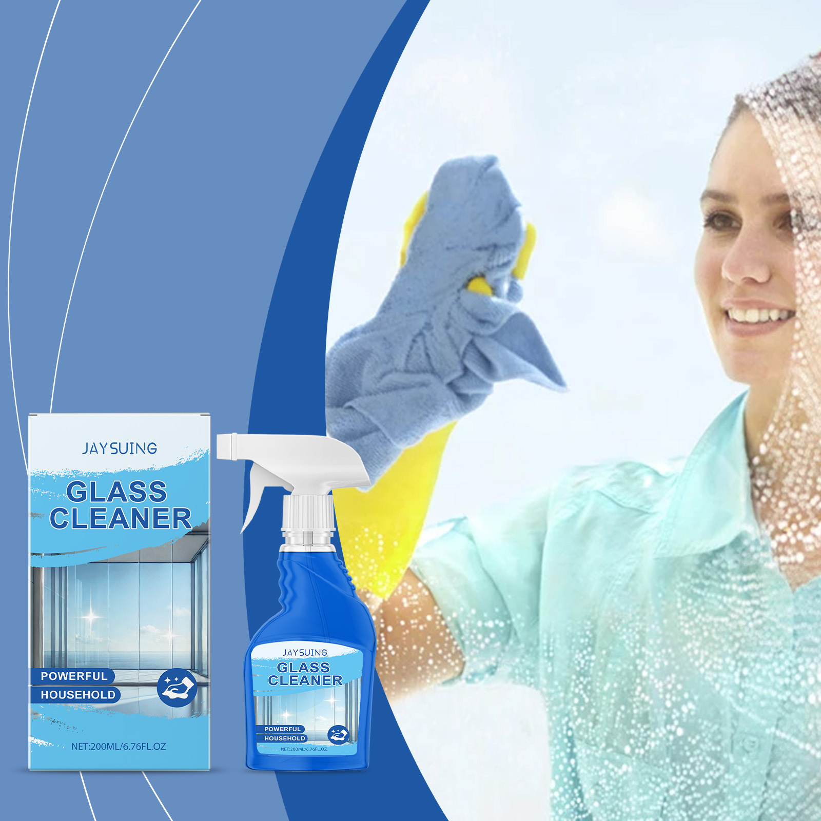 Haushalts-glasreiniger Entfernt Schonend Flecken Ohne Wasserflecken Und Reinigt Glas Mühelos Bis Zur Strahlenden Sauberkeit – 200 Ml -- Biemmedue