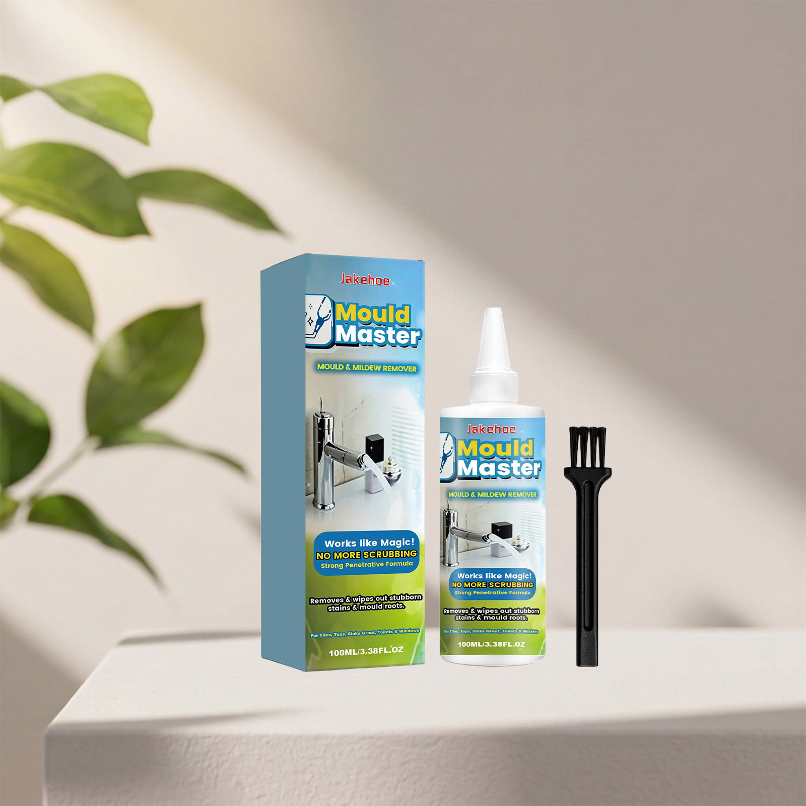 Haushalts-schimmelentferner Für Weiße Wände, Zur Täglichen Fleckenentfernung Und Reinigung – 100 Ml 1 + Bürste 1 -- De