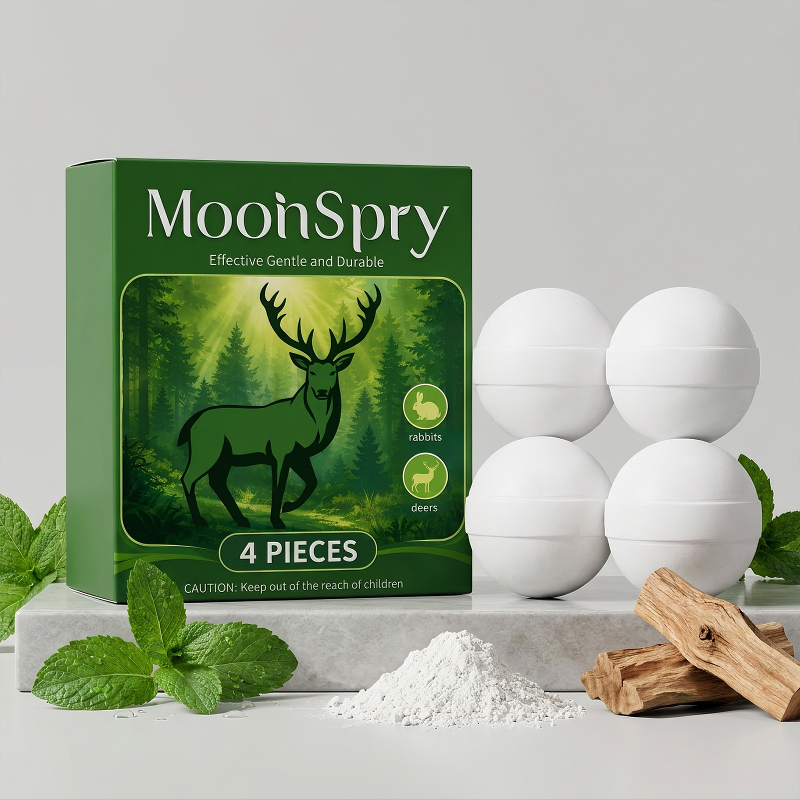 Hirschabwehrtabletten Für Haus, Terrasse Und Garten Vertreibt Hirsche Und Kaninchen Durch Ihren Geruch Und Verhindert So Das Anknabbern Von Blumen Und Pflanzen Tragbare Abwehrtabletten – 4 Stück -- De
