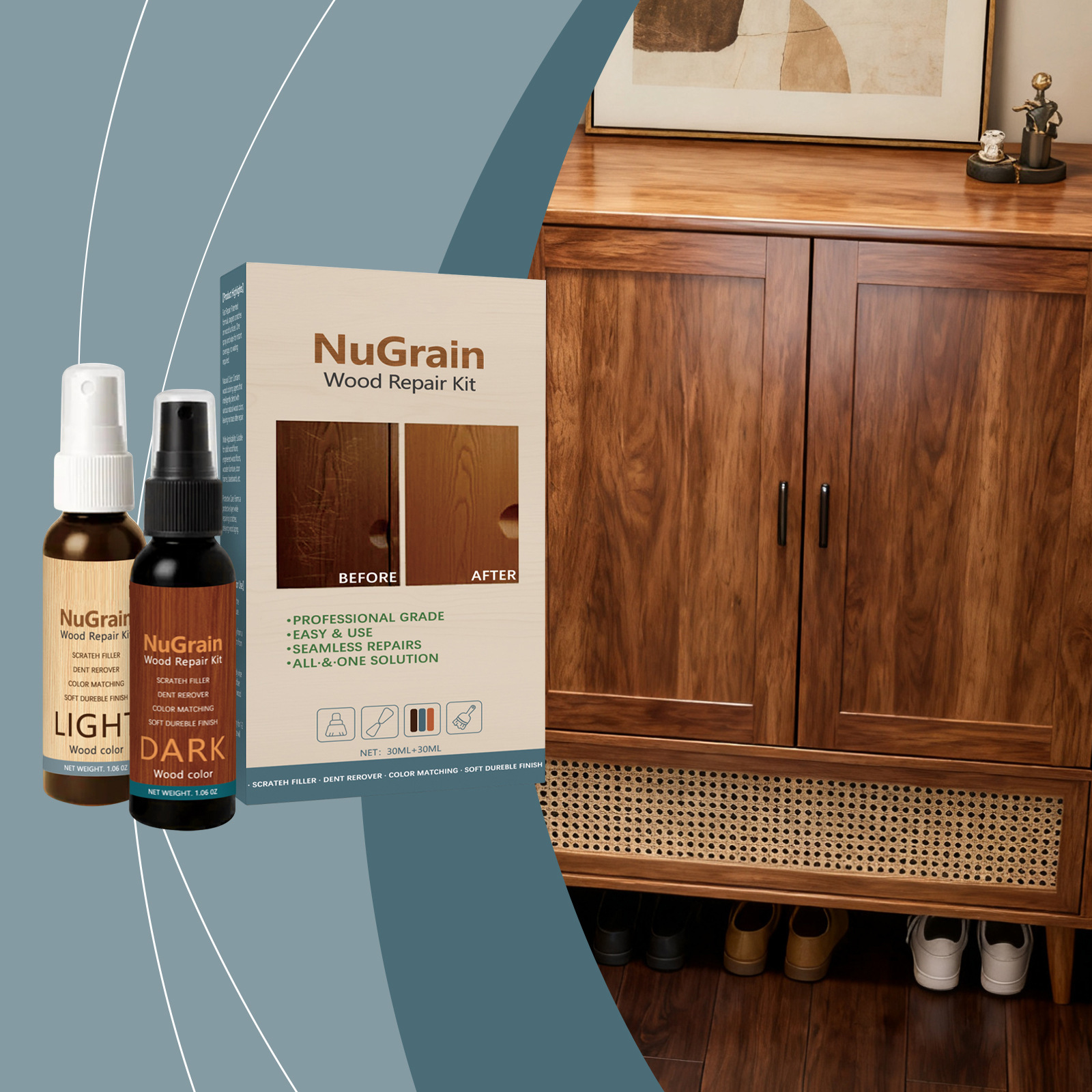 Holzbodenpflegespray – Haushaltsreinigung Und -pflege, Oberflächenschutzspray, Pflegespray Für Zuhause – 30 Ml + 30 Ml -- De