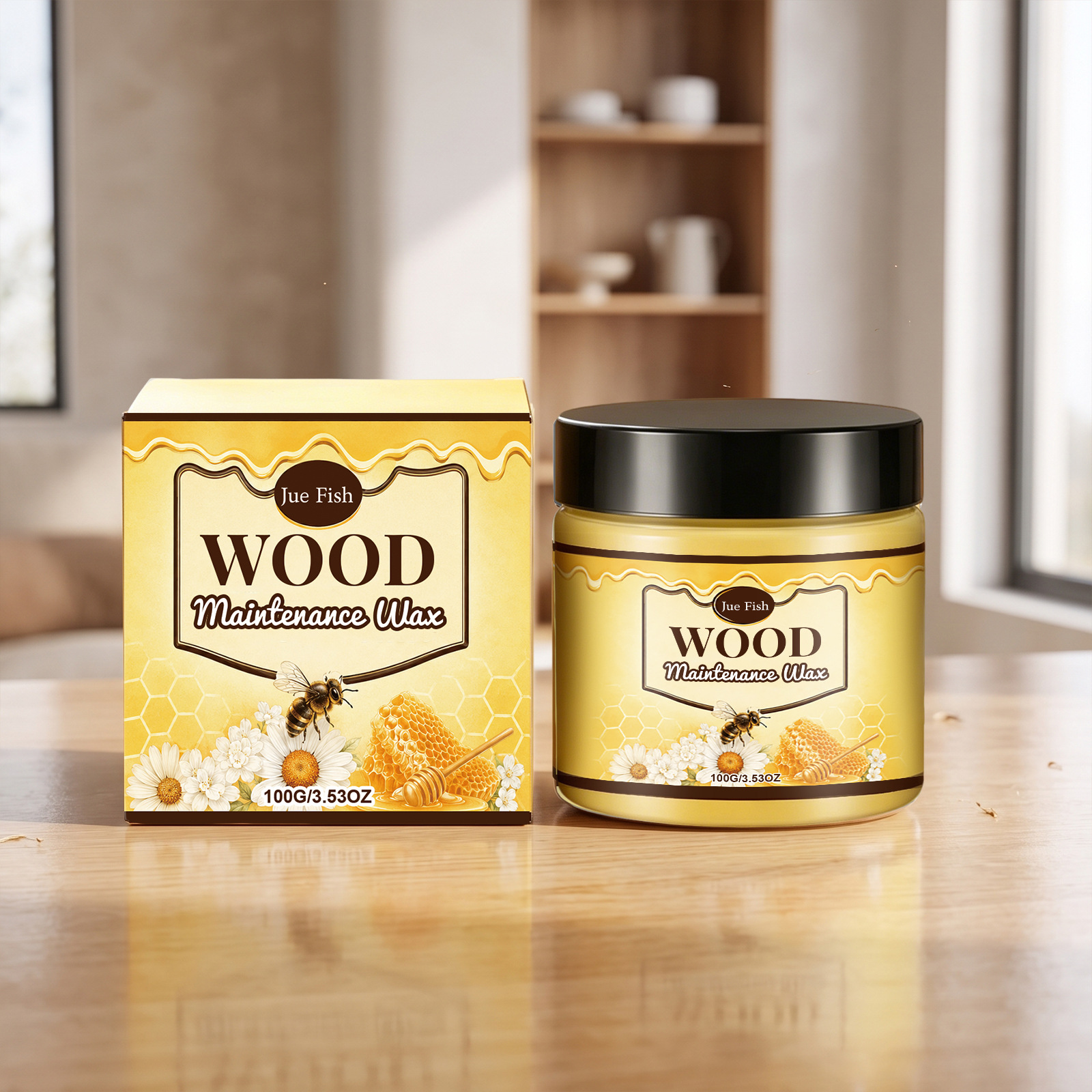 Holzpflegewachs Für Holzprodukte Im Haushalt: Frischt Den Glanz Auf, Entfernt Staub Und Flecken Und Frischt Möbel Auf – 100 G -- Biemmedue