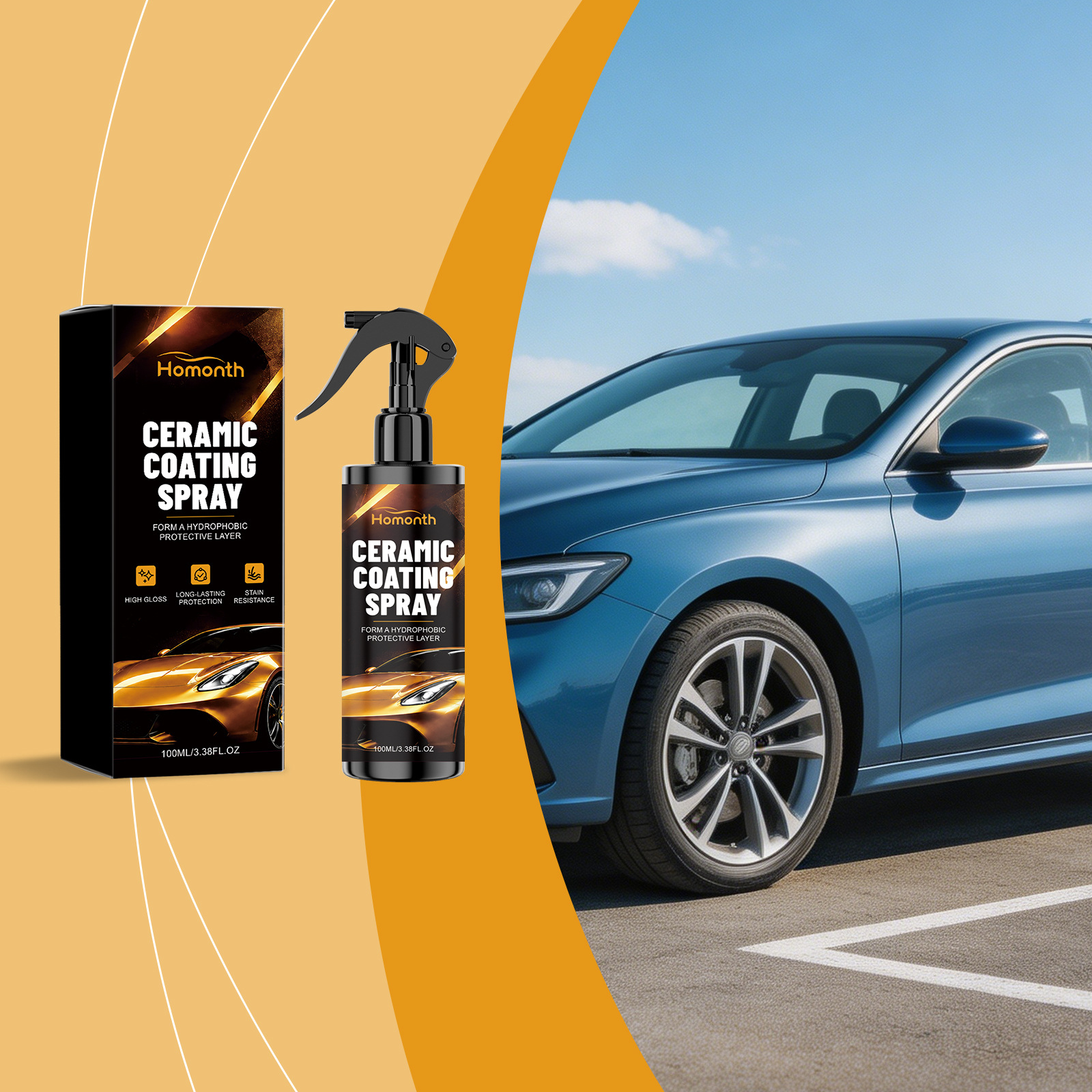 Keramikversiegelungsspray Für Autolackpflege, Reinigung, Aufbereitung, Glanzverstärkung Und Aufhellung – 100 Ml -- De