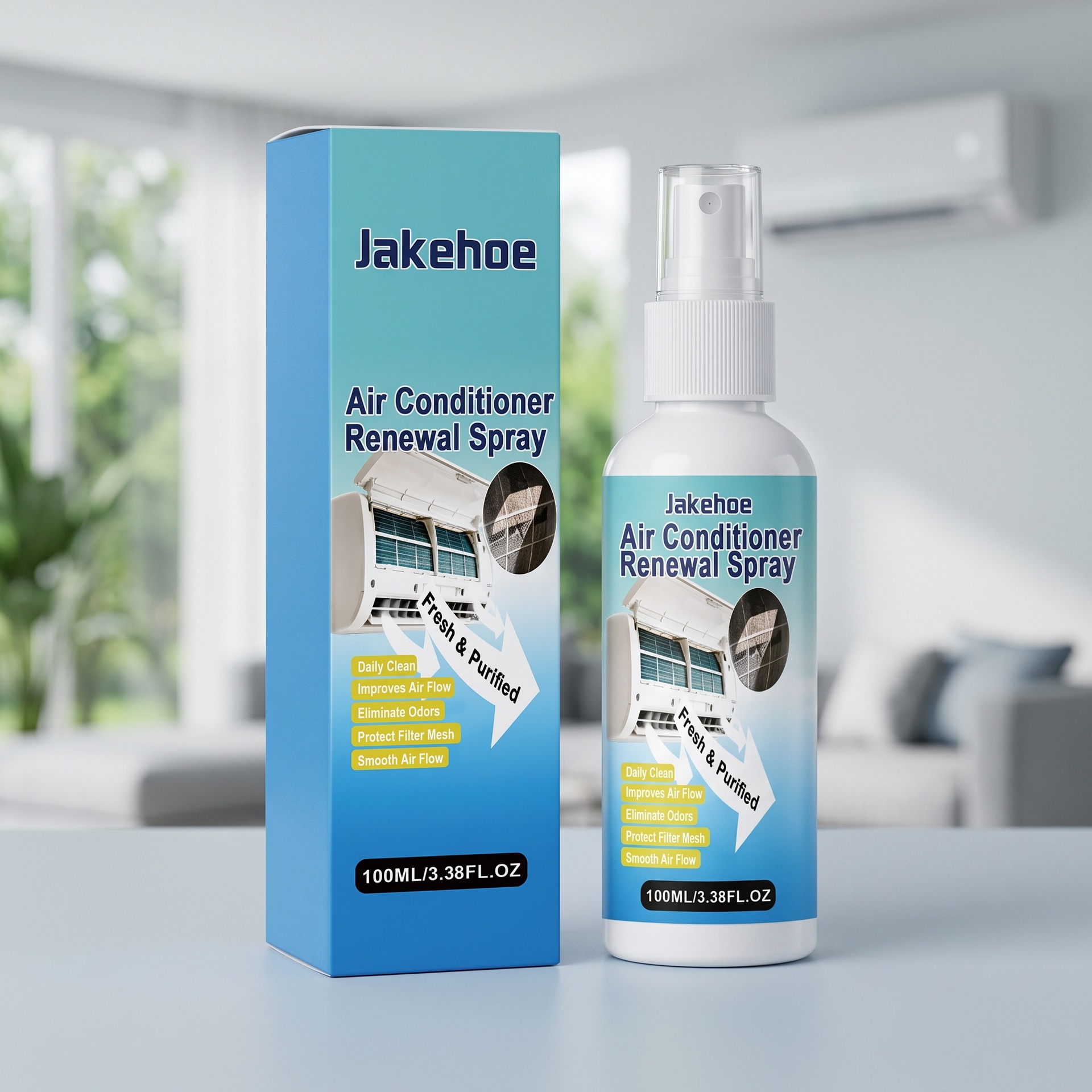 Klimaanlagen-reinigungsspray: Entfernt Flecken, Verbessert Den Luftstrom, Pflegt Filter Und Erfrischt Die Raumluft, Um Gerüche Zu Beseitigen – 100 Ml -- Biemmedue