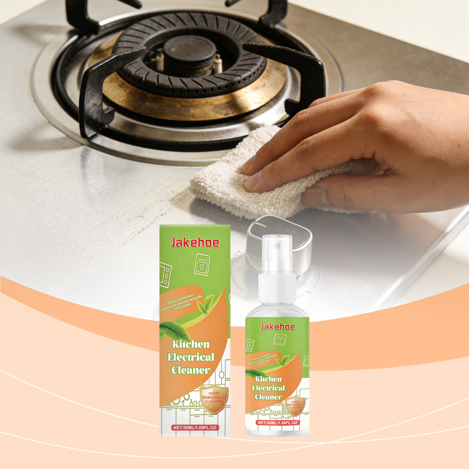Küchengerätereiniger, Täglicher Reiniger Für Küchenoberflächen, Dezenter Duftspray – 50 Ml -- De