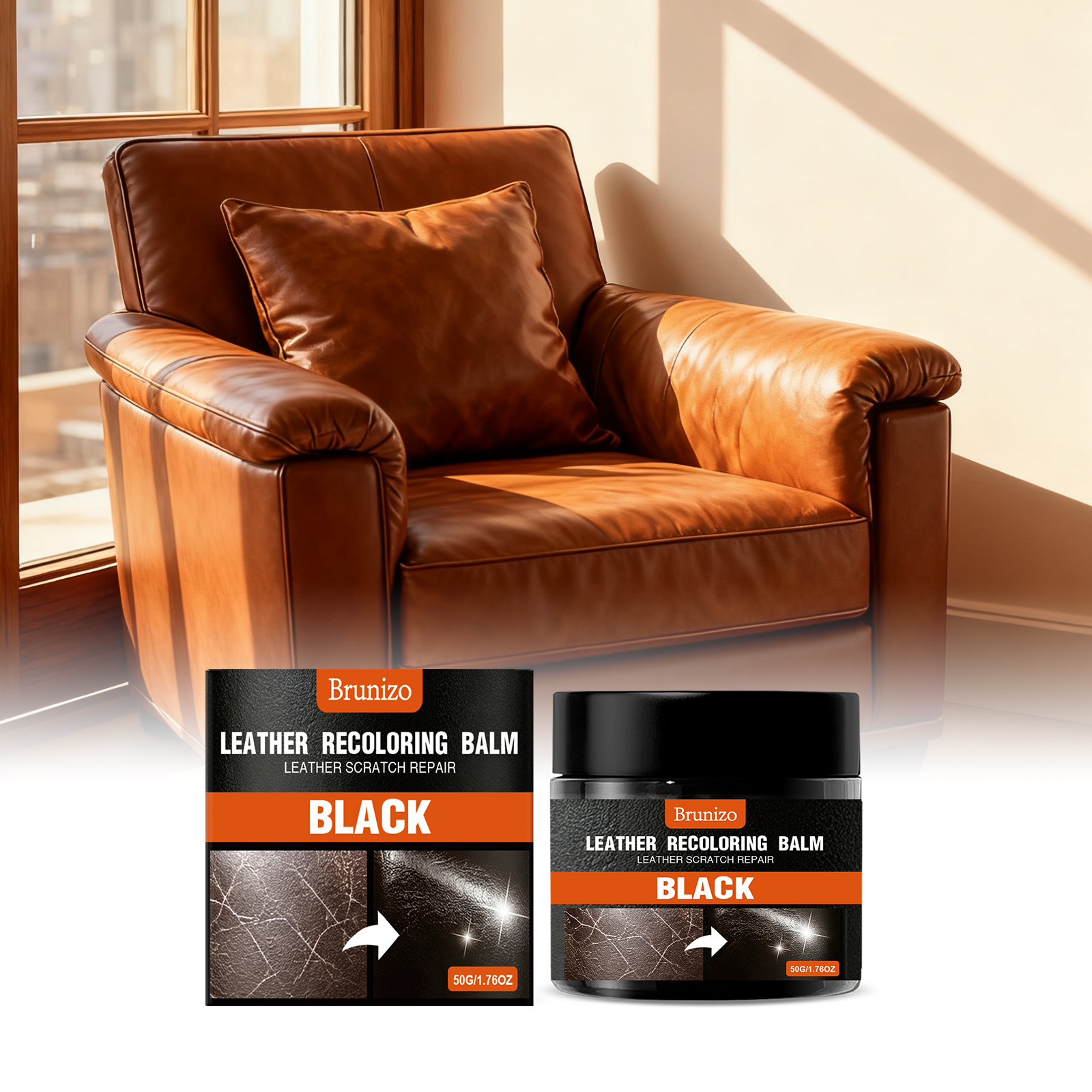 Lederpflegecreme, Creme Zum Färben Von Schwarzem Leder, Pflegecreme Für Sofas Und Autositze – 50 G -- De