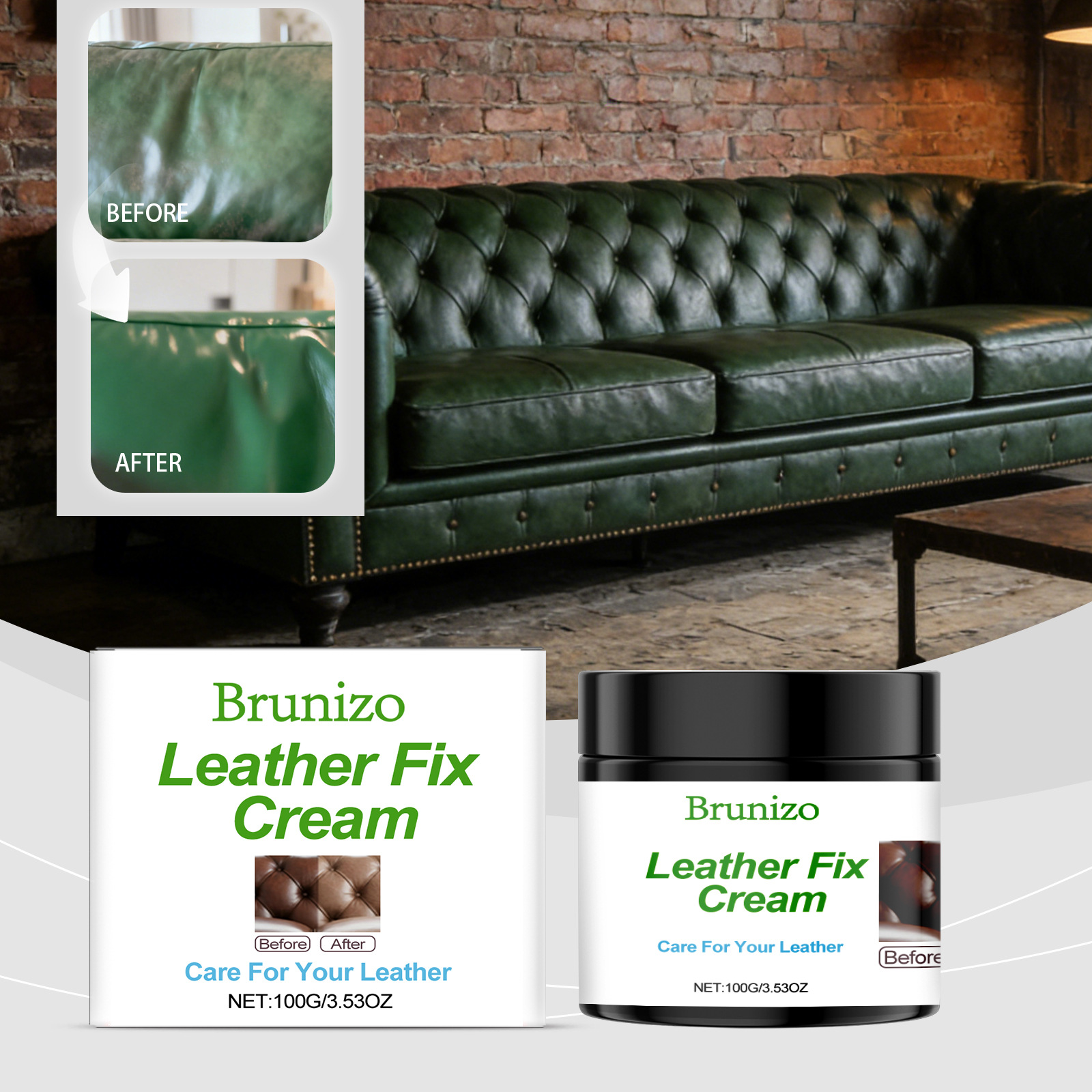 Multifunktionale Lederpflegecreme Zur Auffrischung Von Ledersofas, Zum Glanzschutz Und Zur Pflege Von Möbeloberflächen – 100 G -- De