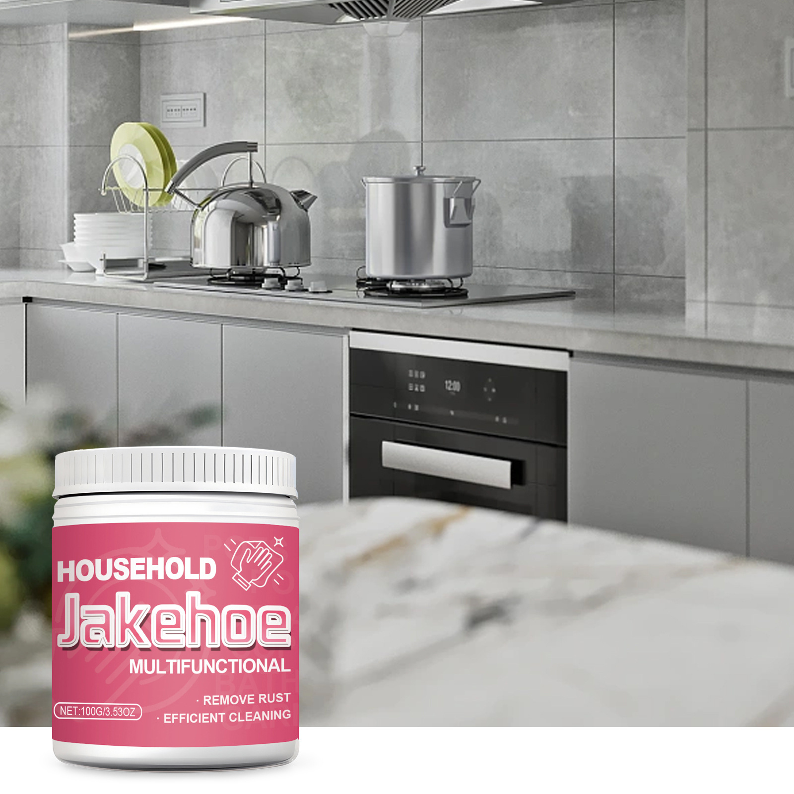 Multifunktionale Reinigungspaste Für Kochfelder, Dunstabzugshauben, Topfböden Und Spülbecken – 100 G -- De