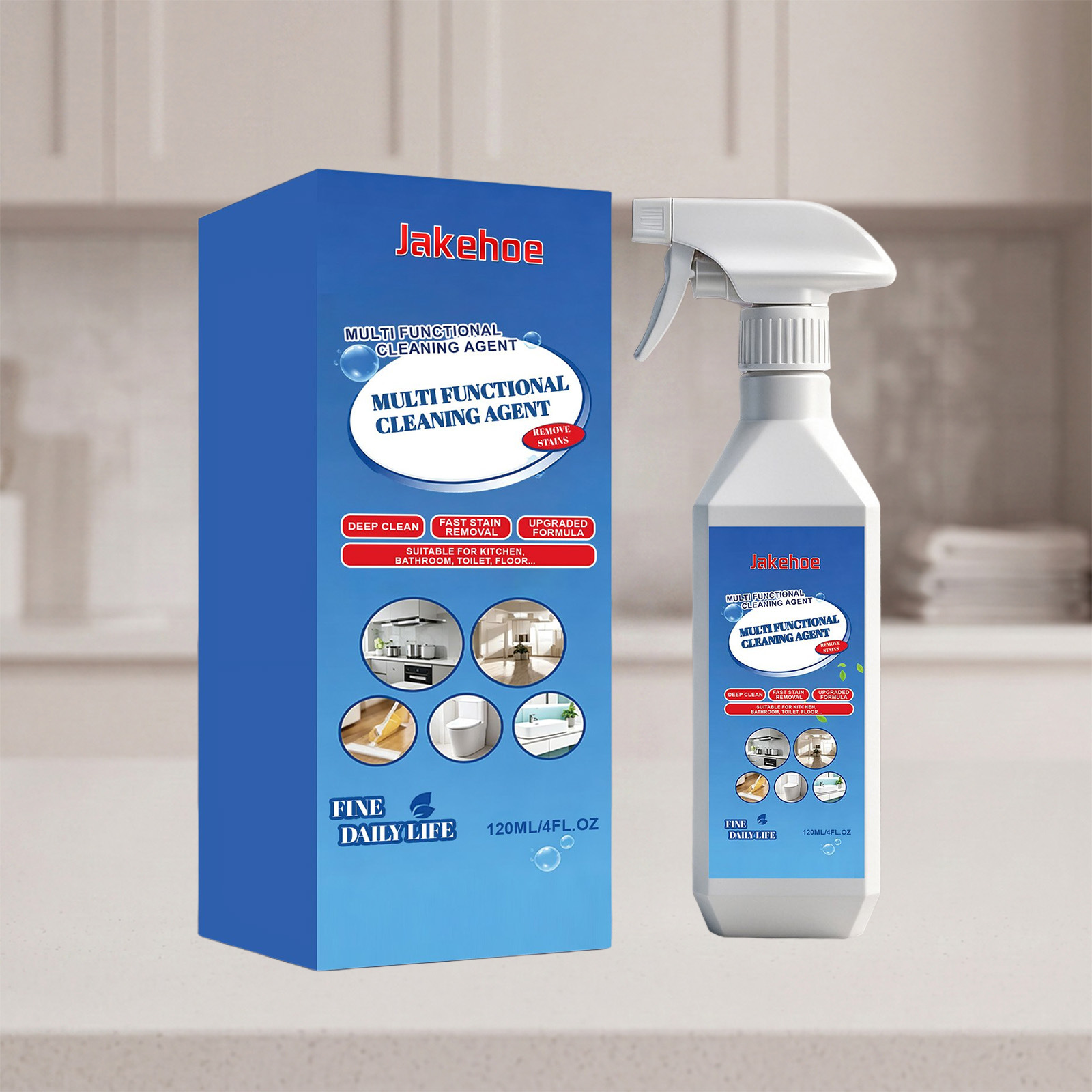Multifunktionales Reinigungsspray Für Haushalt Und Küche, Wirksam Gegen Fett Und Flecken, 120 Ml -- De