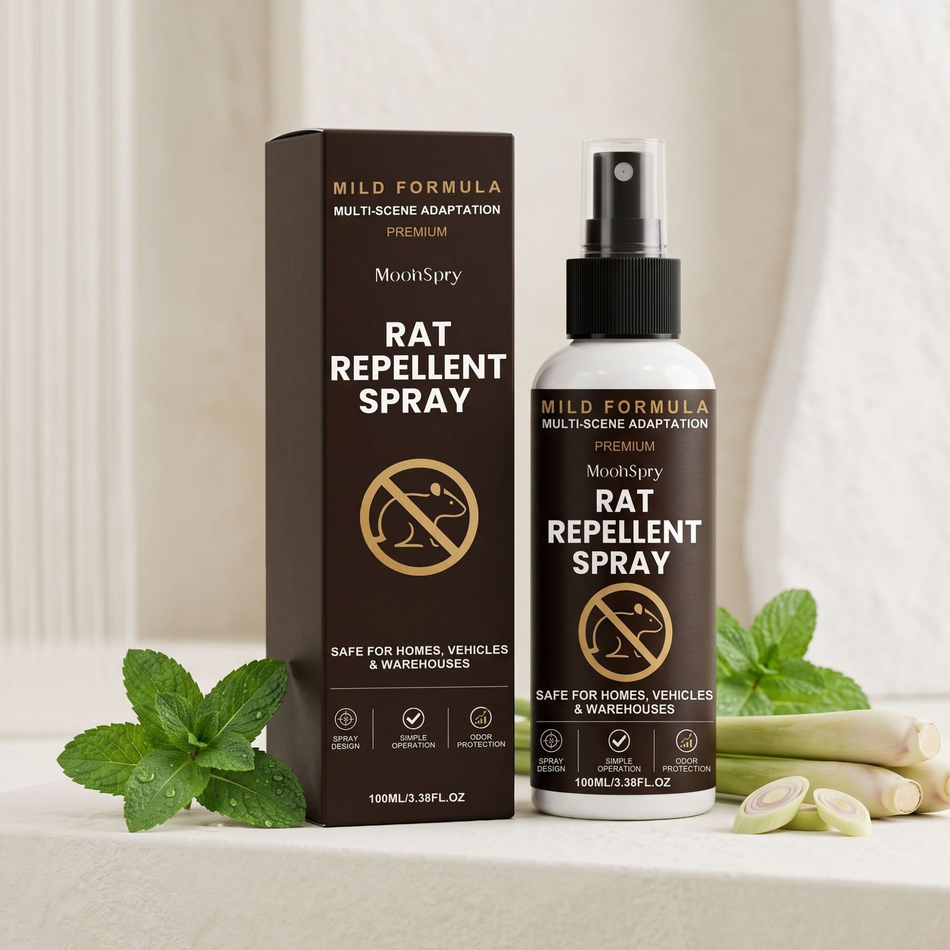 Mäuseabwehrspray, Praktisch Für Den Täglichen Gebrauch, Geeignet Für Den Innen- Und Außenbereich In Verschiedenen Situationen – 100 Ml -- Biemmedue