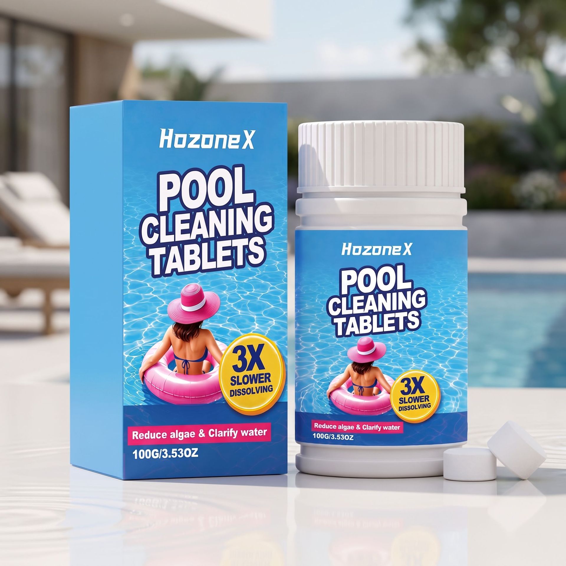 Poolreinigungstücher Reinigen Das Wasser, Hemmen Kalkablagerungen Und Algenbildung Und Sorgen Für Klares Und Helles Wasser Bei Der Täglichen Pflege – 100 G -- Biemmedue