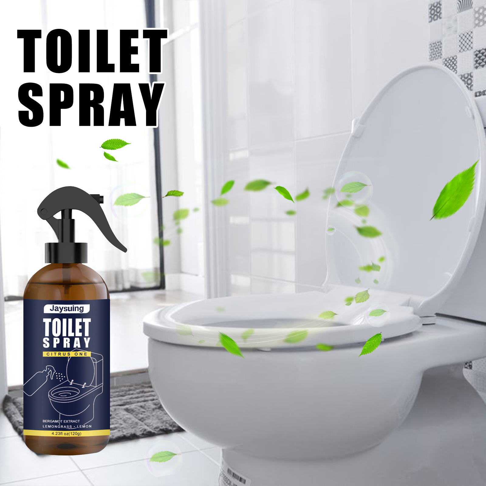 Raumspray Fürs Badezimmer, Langanhaltender Duft, Lufterfrischer Fürs Badezimmer – 120 G -- De