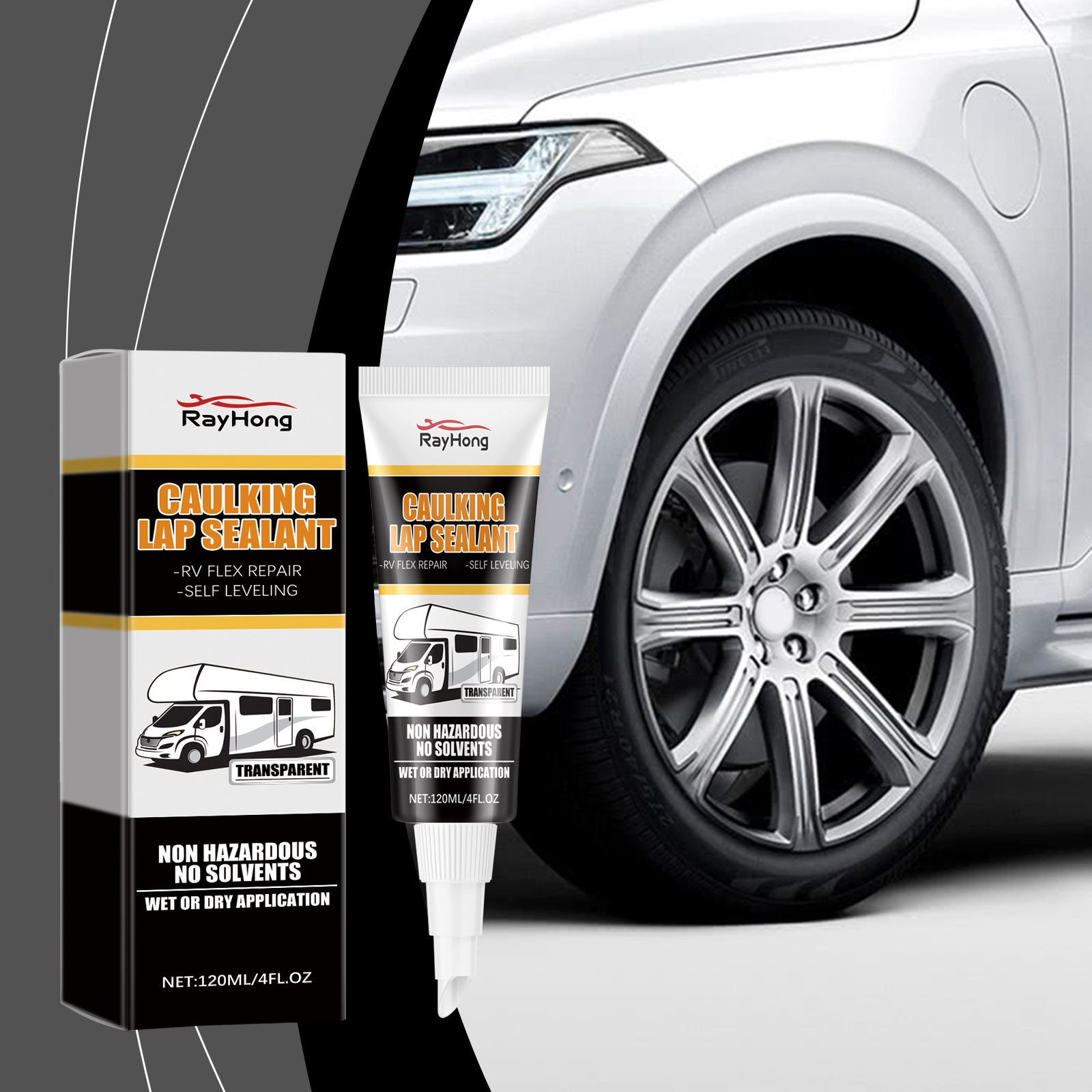 Reparaturdichtmittel Für Reifenrisse - 120 Ml - Langlebig, Einfach Anzuwenden, Sorgt Für Haftung Und Reparatur. -- De