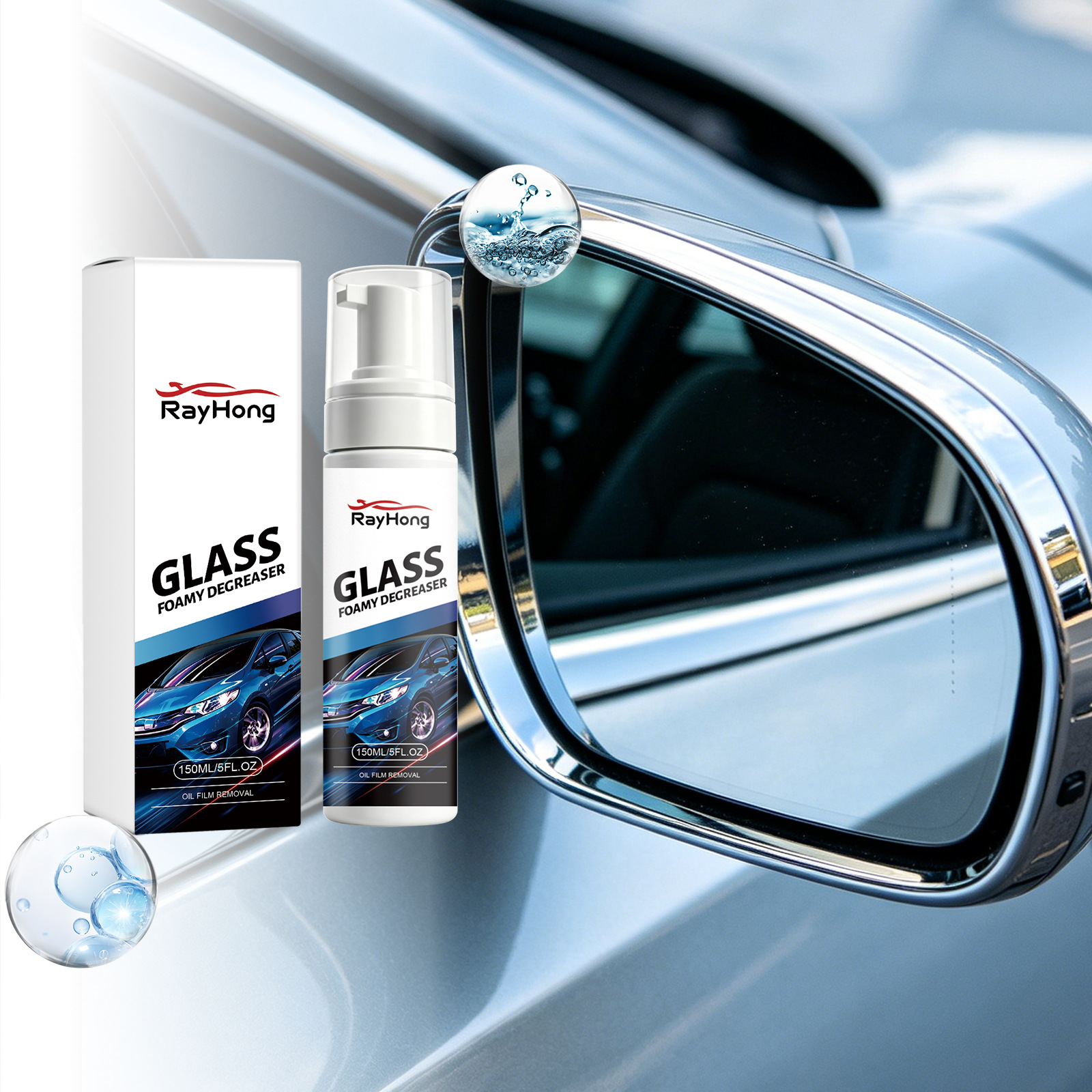 Schaumreiniger Und -entfetter Für Glas, Tägliches Reinigungsmittel Für Windschutzscheibe Und Rückspiegel – 150 Ml -- De