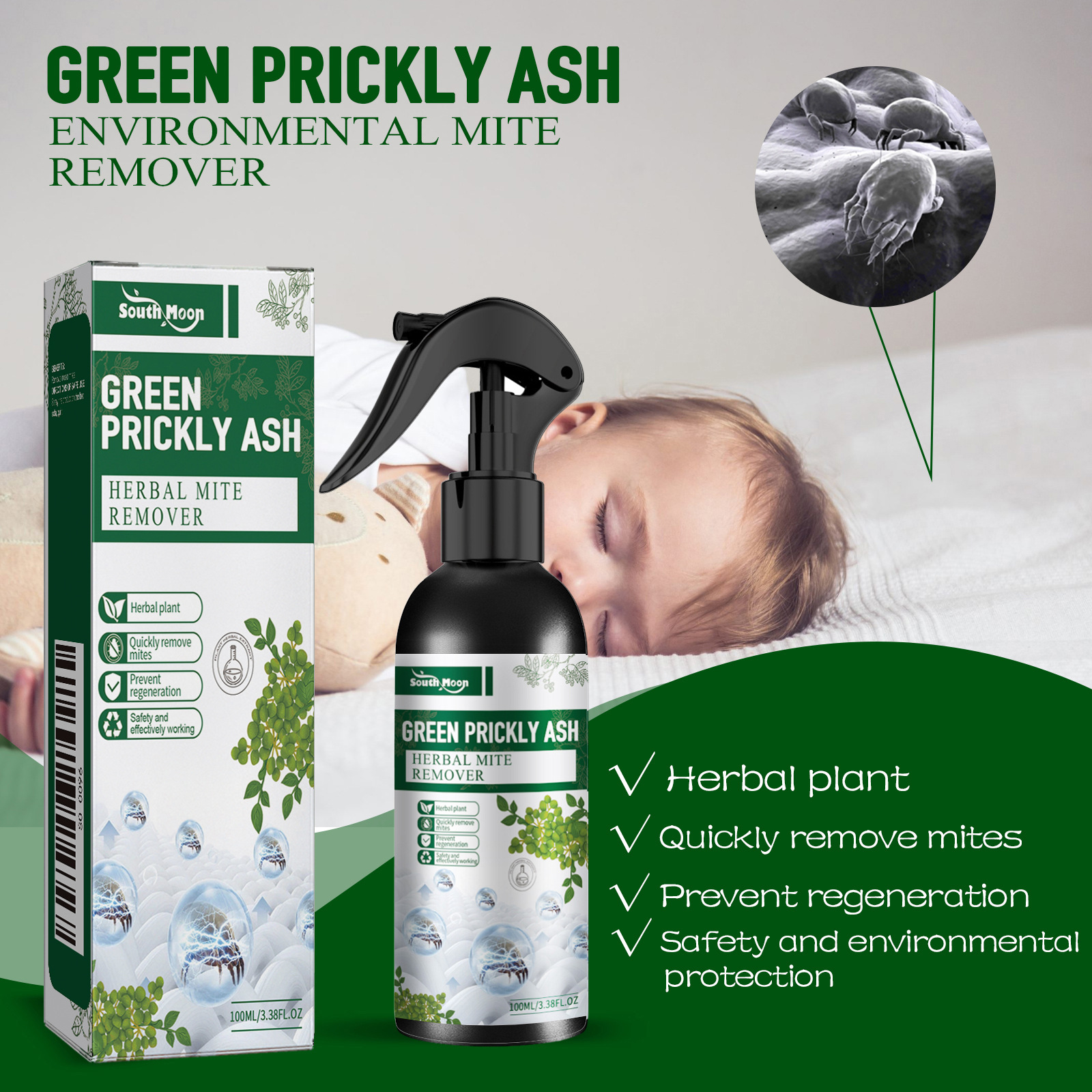 Sichuanpfeffer-milbenspray – Haushaltsreinigungs- Und Milbenspray – 100 Ml -- De
