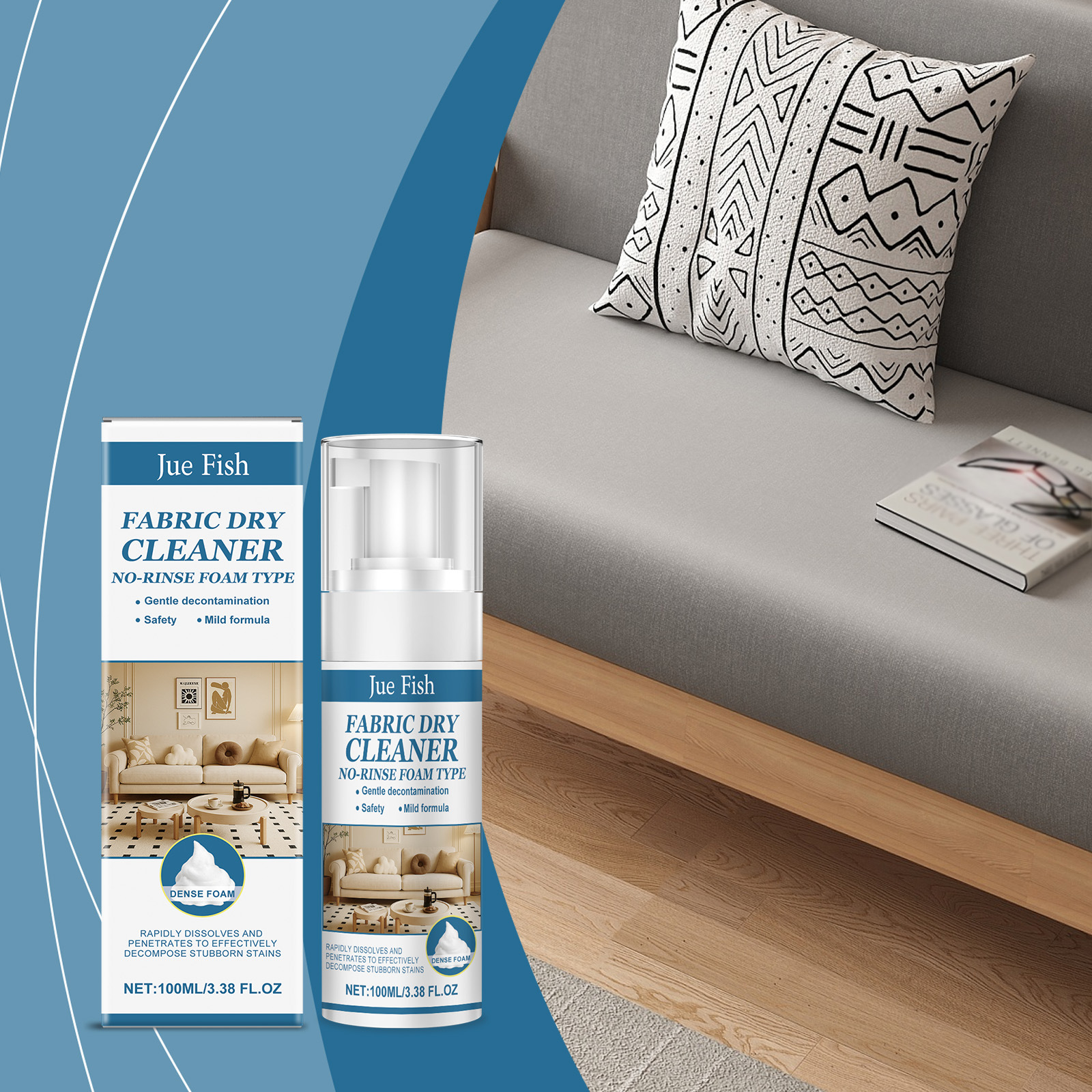 Stoff-sofareiniger, Universeller Fleckenentferner Für Wohnzimmer-sofakissen Und -polster – 100 Ml -- De