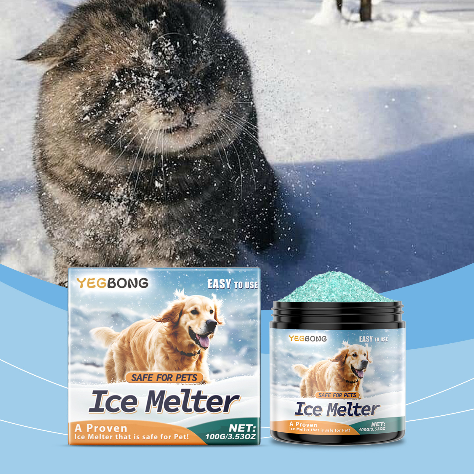 Tierfreundliches Enteisungsmittel Für Betonstraßen Zum Schmelzen Von Eis Und Schnee. 100 G -- De