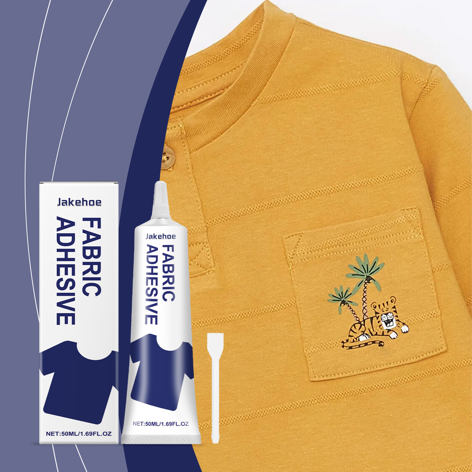 Tragbares, Kleines, Nahtloses Textilklebe-zubehör Für Den Heimgebrauch – 50 Ml Klebstoff + Kleiner Spachtel -- De