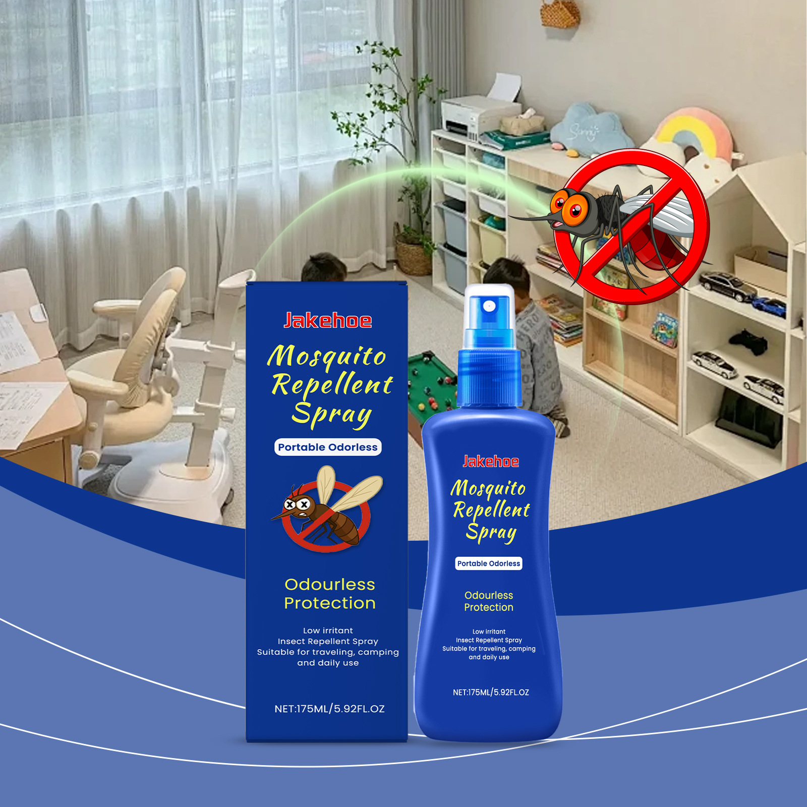 Tragbares Mückenschutzspray Mit Milder, Pflanzlicher Formel, Kühl Und Erfrischend Für Den Einsatz Im Freien Und Zu Hause – 175 Ml -- Biemmedue