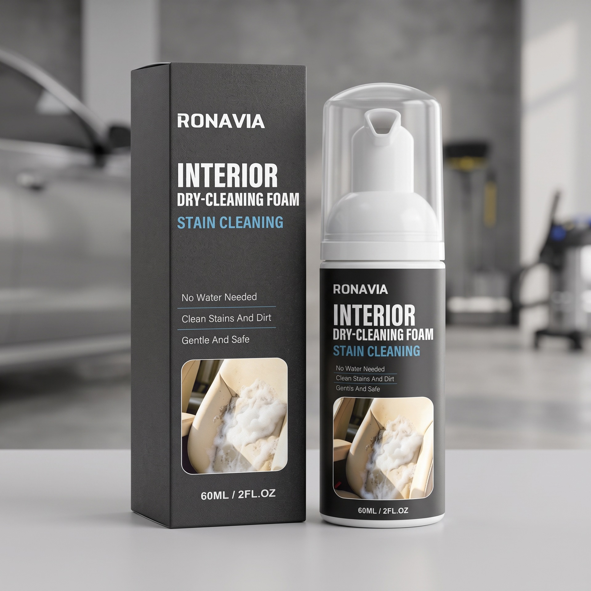 Trockenreiniger Für Autoinnenräume – 60 Ml (reinigung, Polieren Und Fleckenentfernung Von Autoinnenleder) -- De