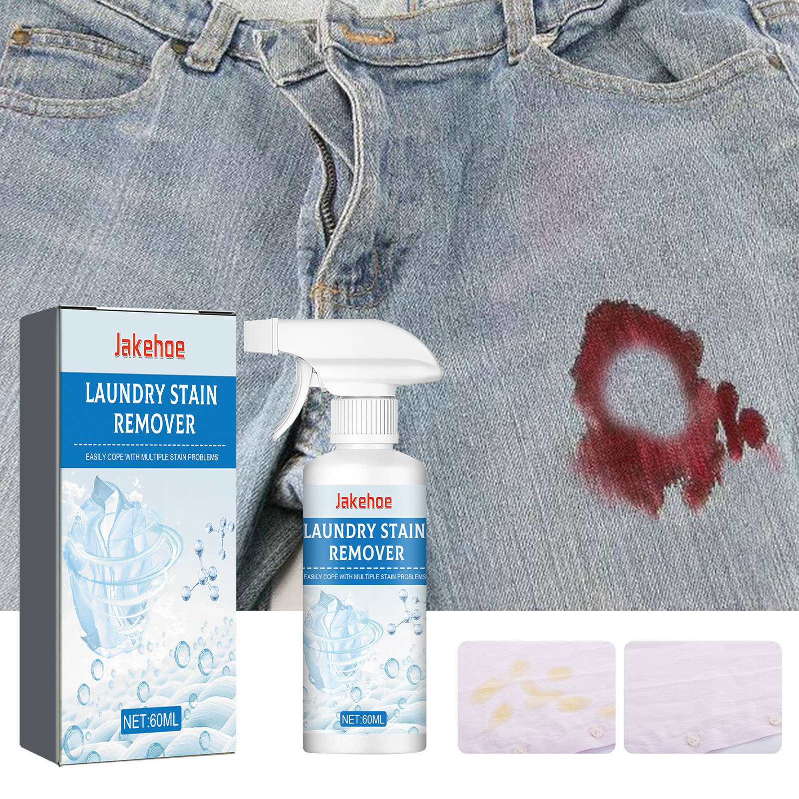 Trockenreinigungsmittel Für Kleidung, Entfernt Hartnäckige Flecken, Ölflecken Und Vergilbung – 60 Ml -- De