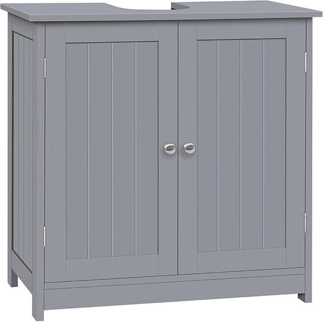 Waschtischunterschrank Unterschrank Badunterschrank Badschrank Waschtisch 60x30x60 cm, Hellgrau - Woltu