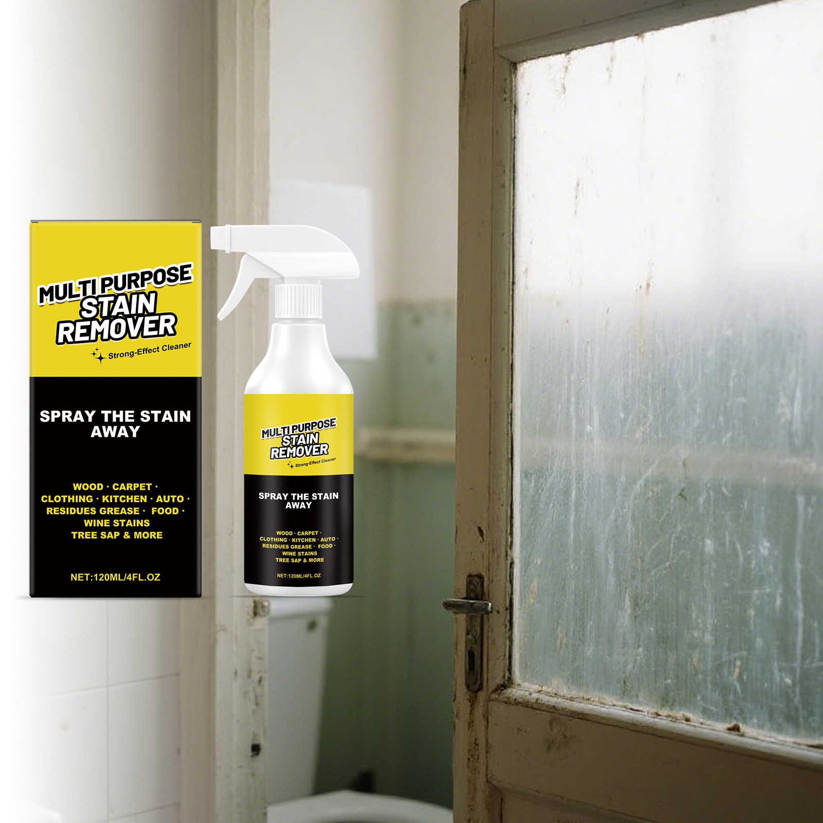 Vielseitiger Fleckenentferner, Geeignet Für Bad, Küche Und Möbeloberflächen Praktischer Reiniger Für Wasserflecken Und Andere Verschmutzungen. – 120 Ml -- De
