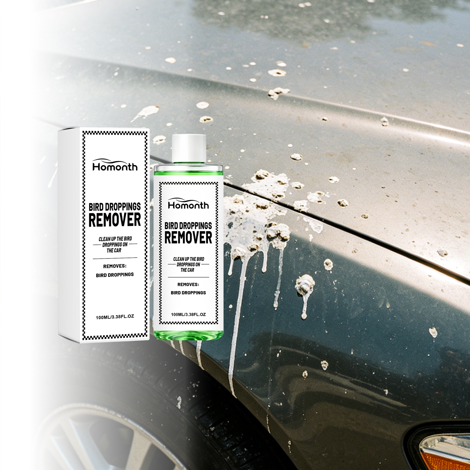 Vogelkotentferner Mit Milden Inhaltsstoffen Zur Täglichen Reinigung Von Vogelkot Und Flecken, Für Klare Sicht – 100 Ml -- De