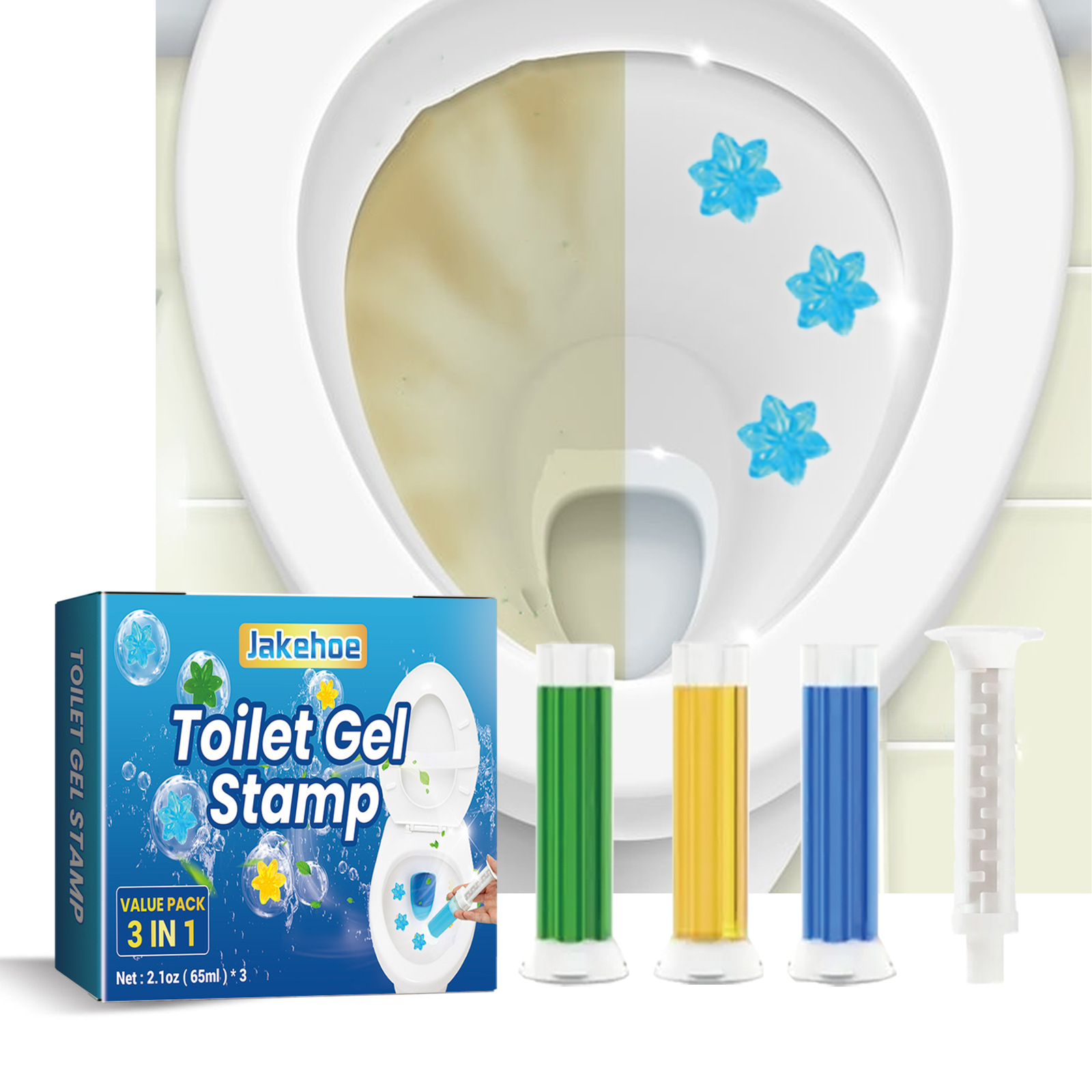 Wc-reiniger (3 X 65 Ml) - Desodoriert Und Reinigt Toiletten, Entfernt Gerüche, Urinflecken Und Kalk. -- De