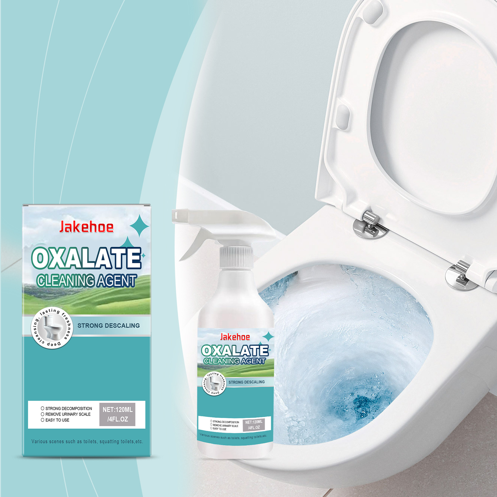 Wc-reiniger Für Bad Und Haushalt, Entfernt Flecken Und Schmutz, Mit Angenehmem Duft – 120 Ml -- De