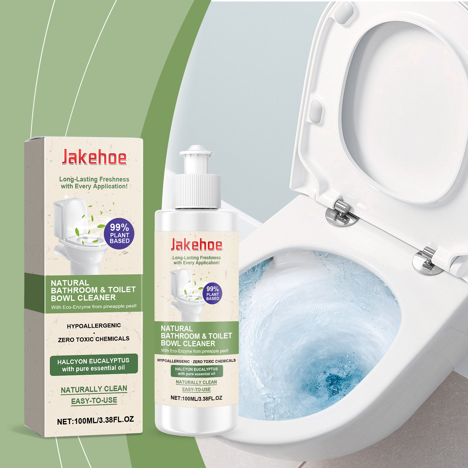 Wc-reiniger, Fleckenentferner, Wc-reiniger, Deodorant, Lufterfrischer – 100 Ml -- De